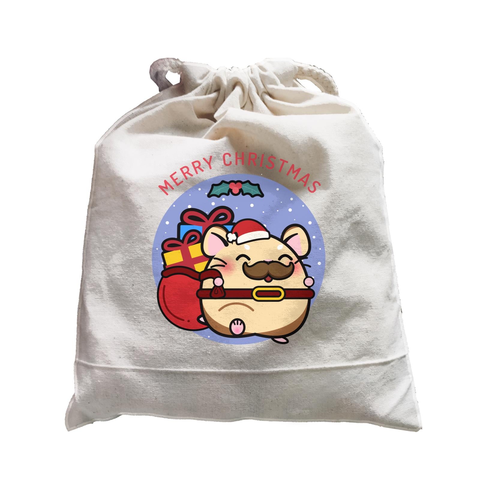 Merry Christmas Cute Santa Father Hamster Satchel