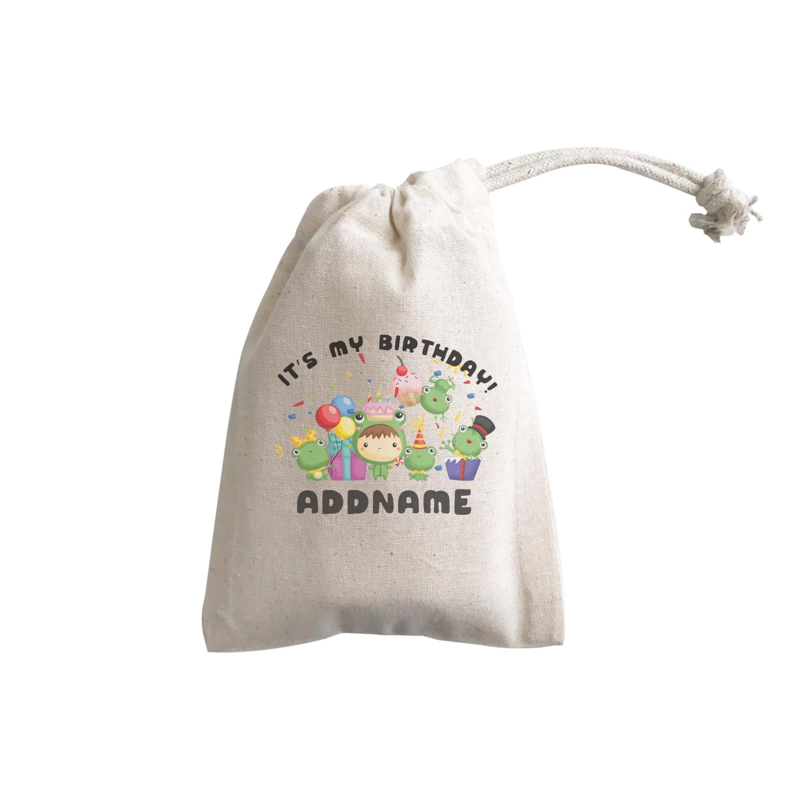 Birthday Frog Happy Frog Group It's My Birthday Addname GP Gift Pouch