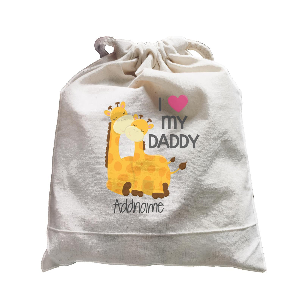 Animal &amp;Loved Ones Giraffe I Love My Daddy Addname Satchel