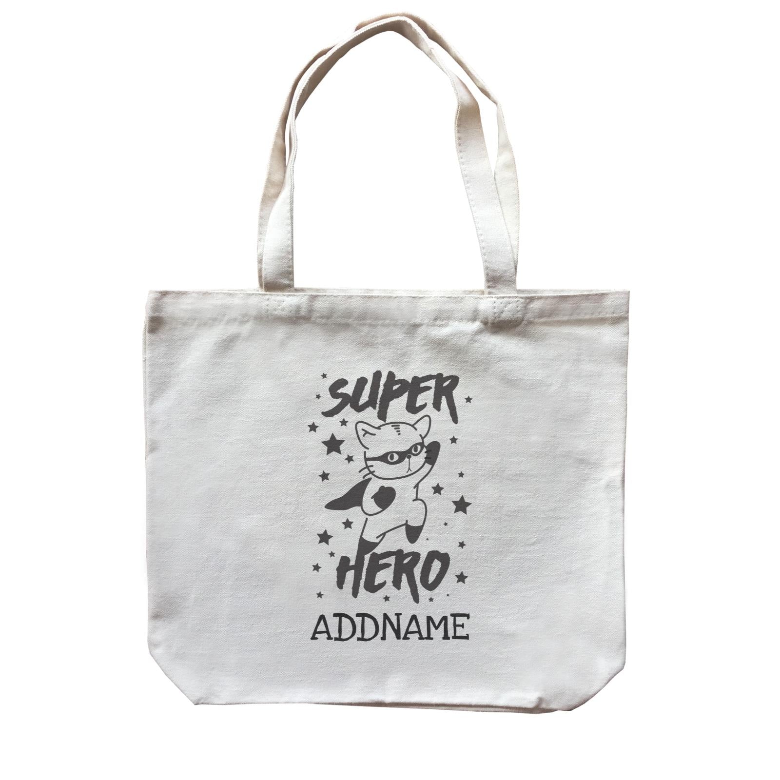 Super Hero Cat Addname Canvas Bag