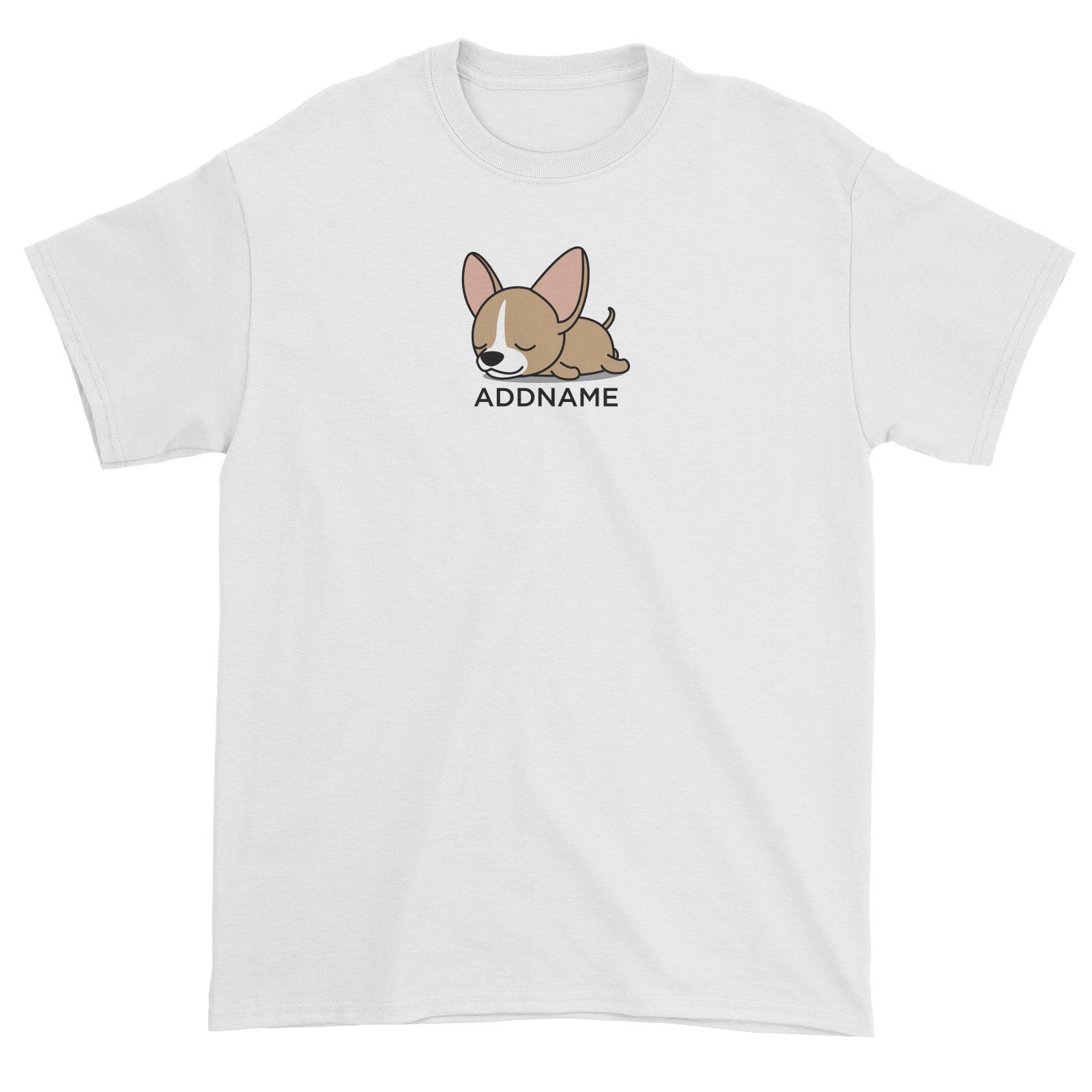 Lazy Chihuahua Dog Addname Unisex T-Shirt