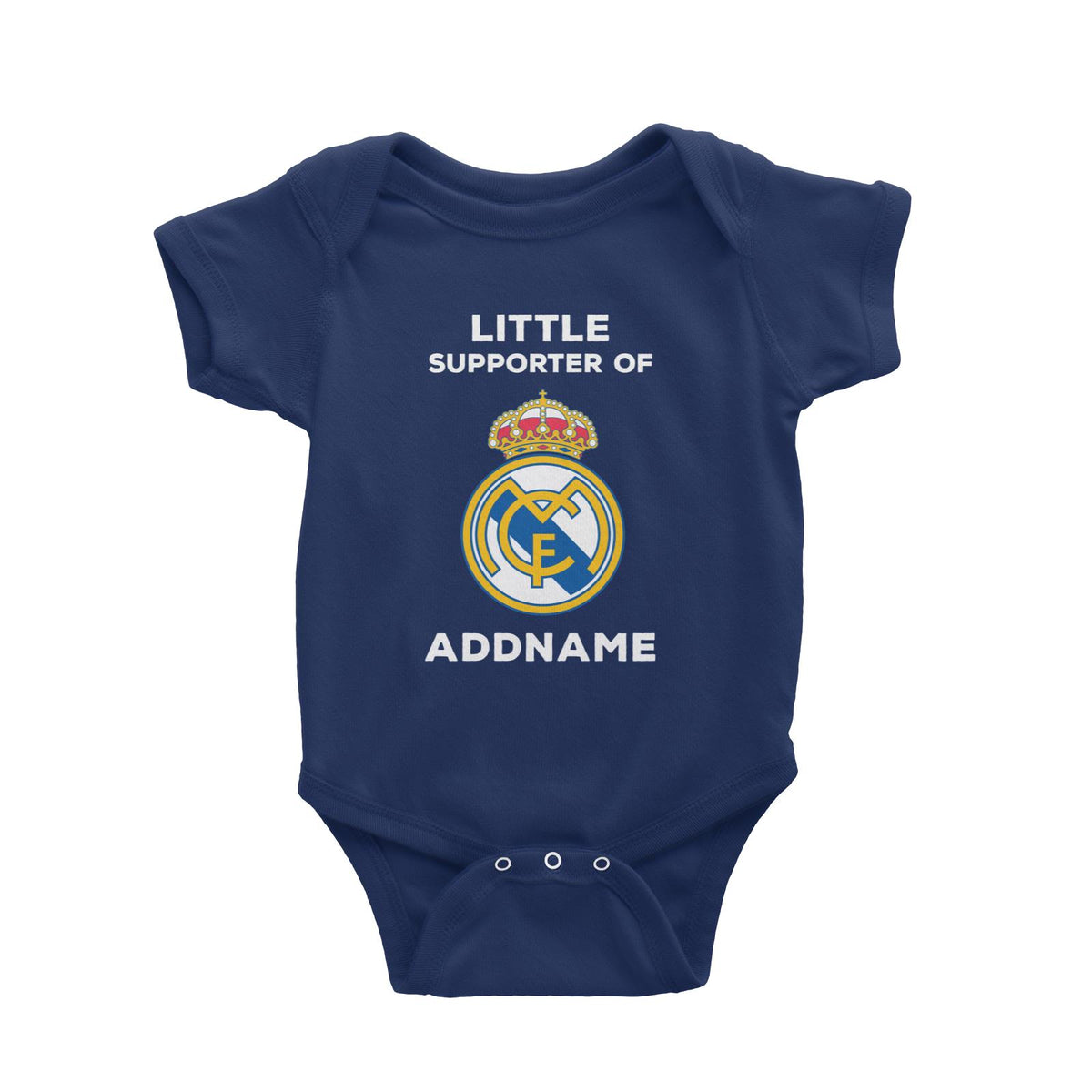 Real Madrid FC Little Supporter Personalizable with Name Baby Romper