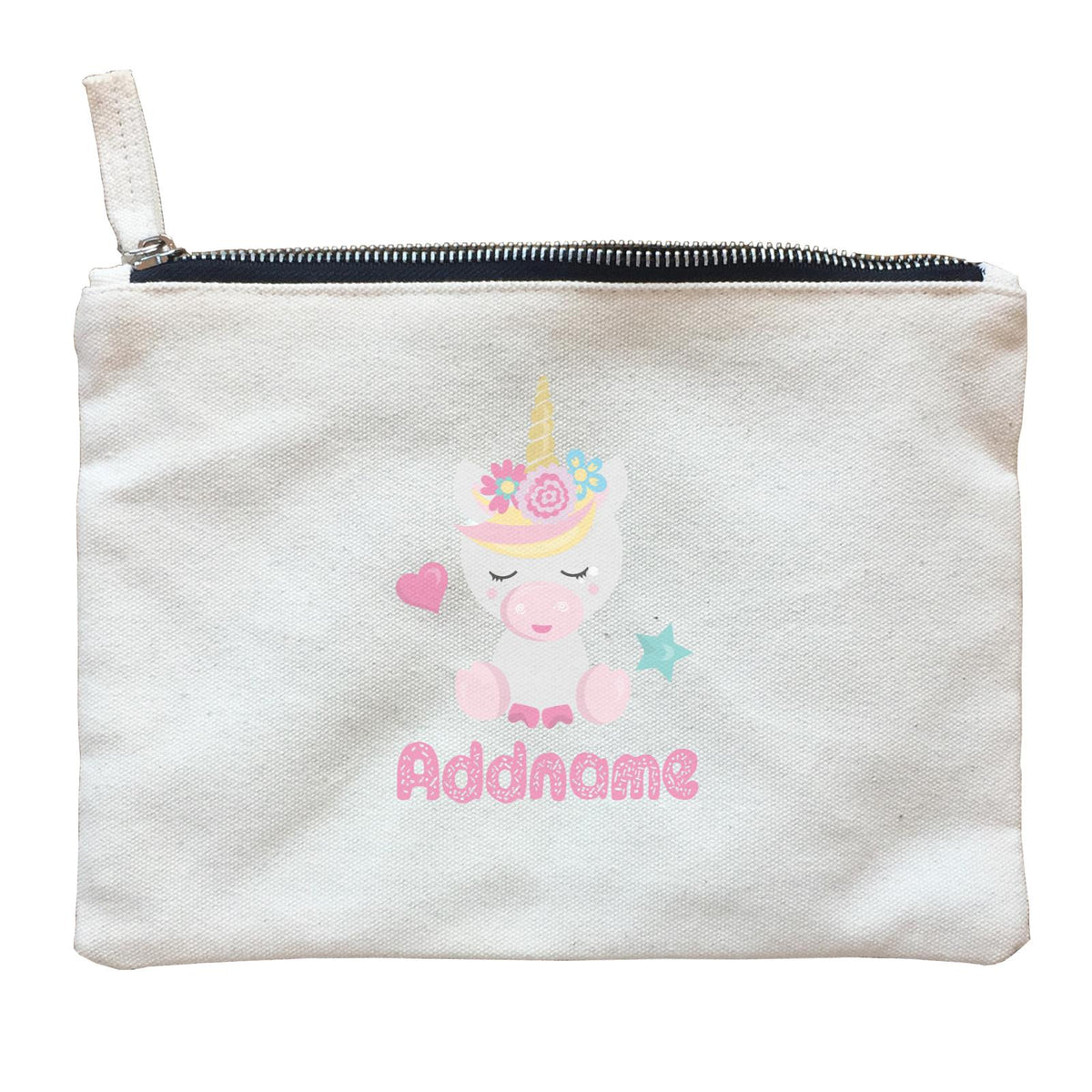 Magical Sweets Cute Unicorn Addname Zipper Pouch
