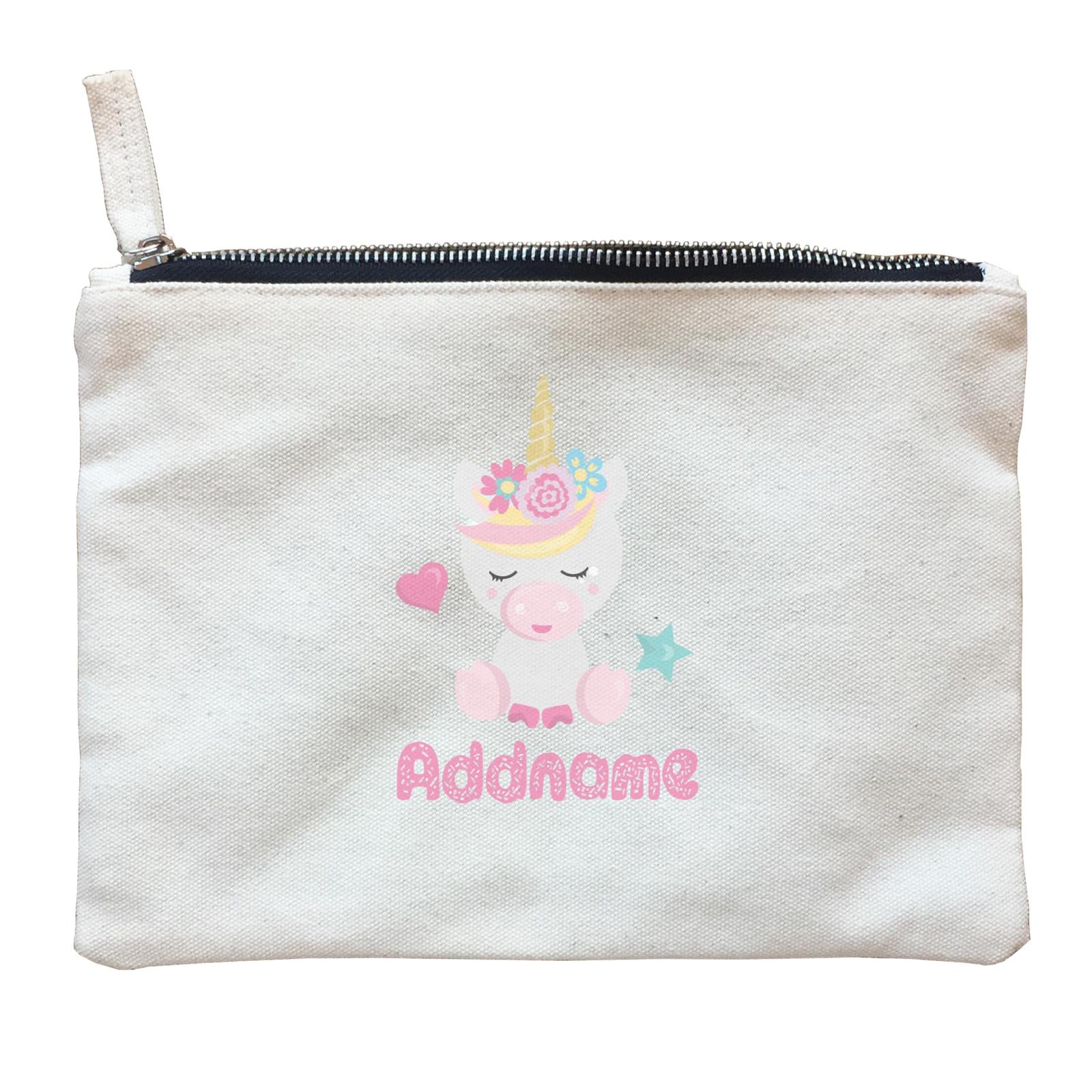 Magical Sweets Cute Unicorn Addname Zipper Pouch
