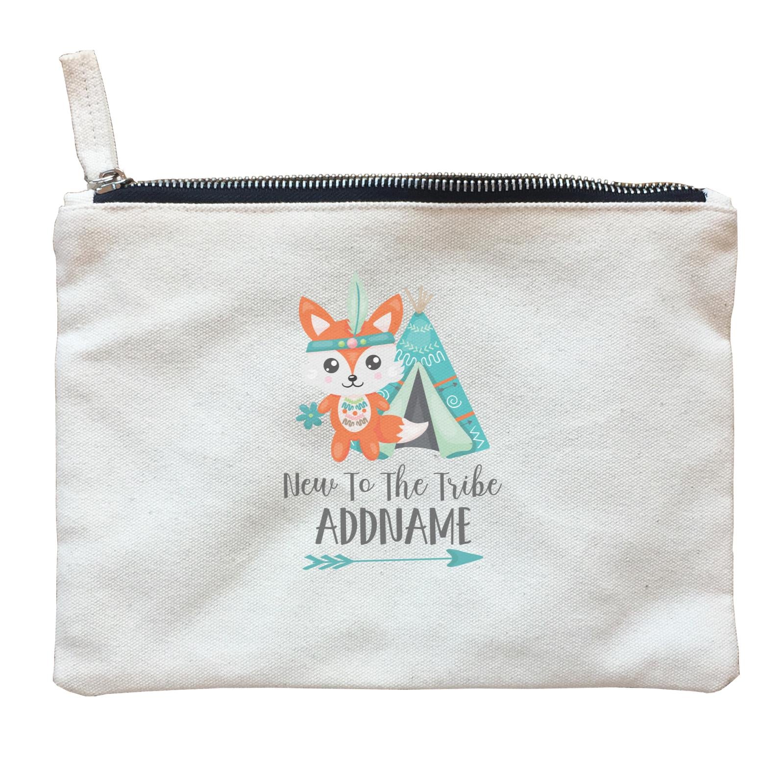 Cute Tribe Animals Fox New To The Tribe Addname Zipper Pouch