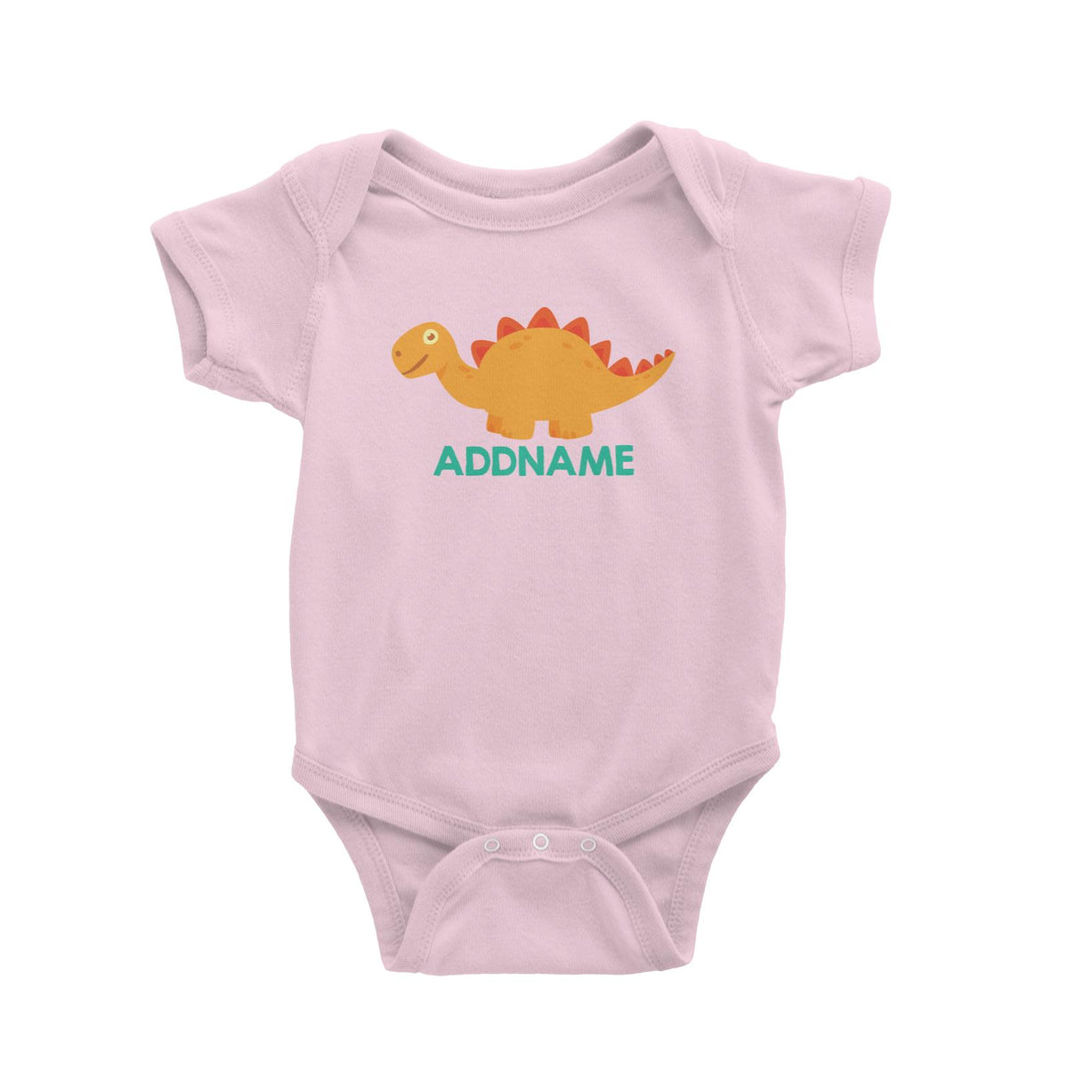 Cute Stegosaurus Dinosaur Personalizable Design Baby Romper