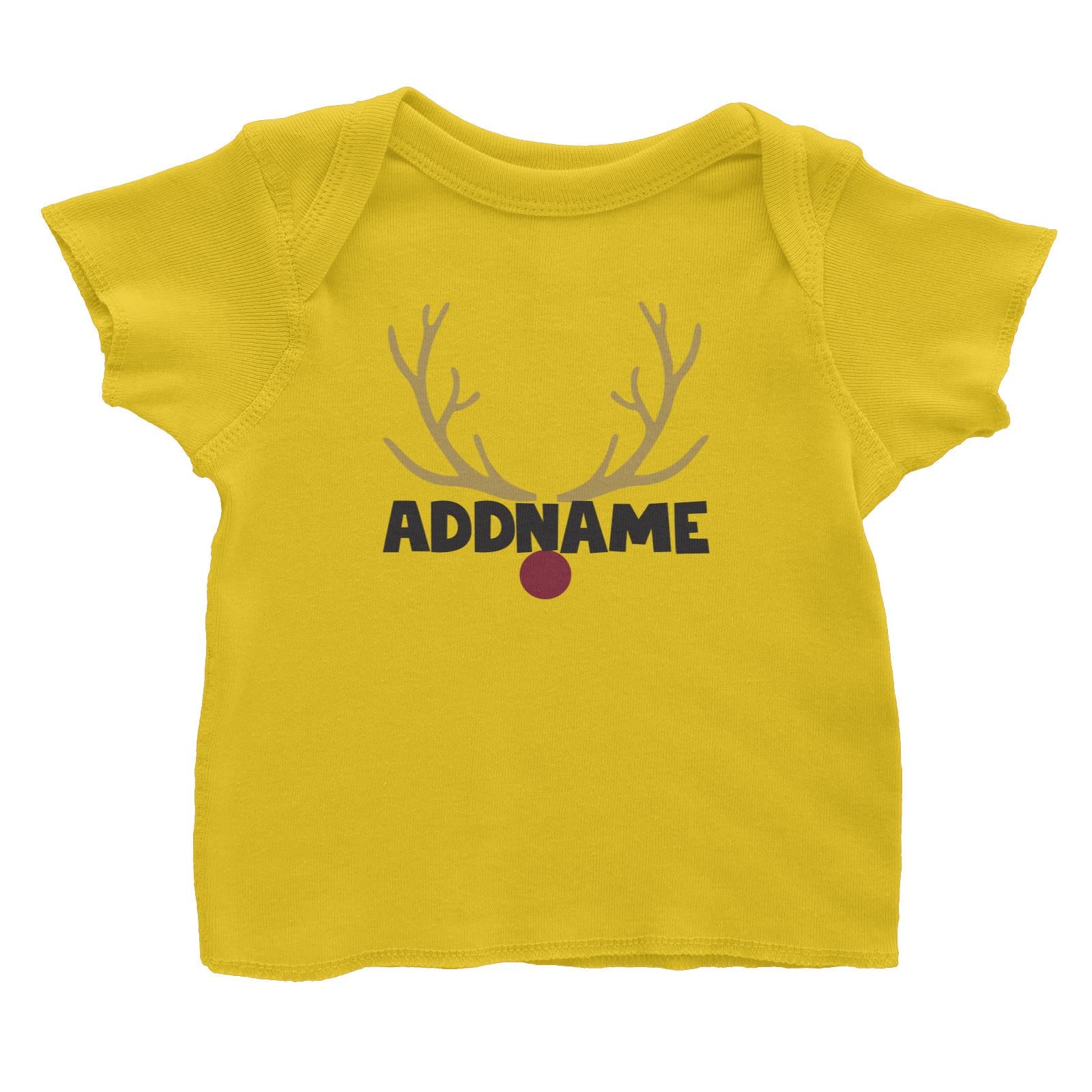 Xmas Rudolf Antler and Nose Baby T-Shirt
