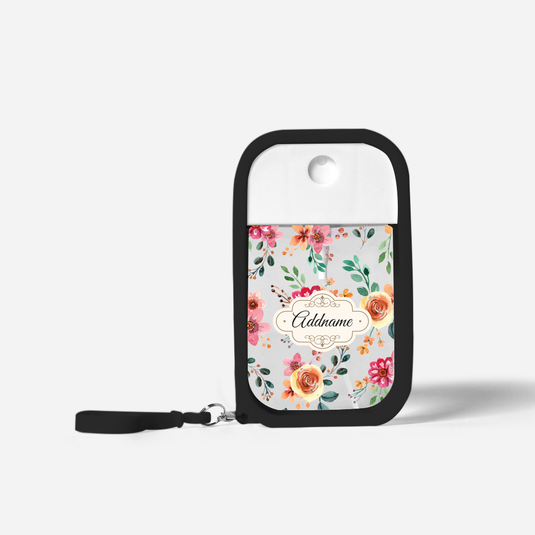Laura Series Refillable Hand Sanitizer with Personalisation - Garnet Black