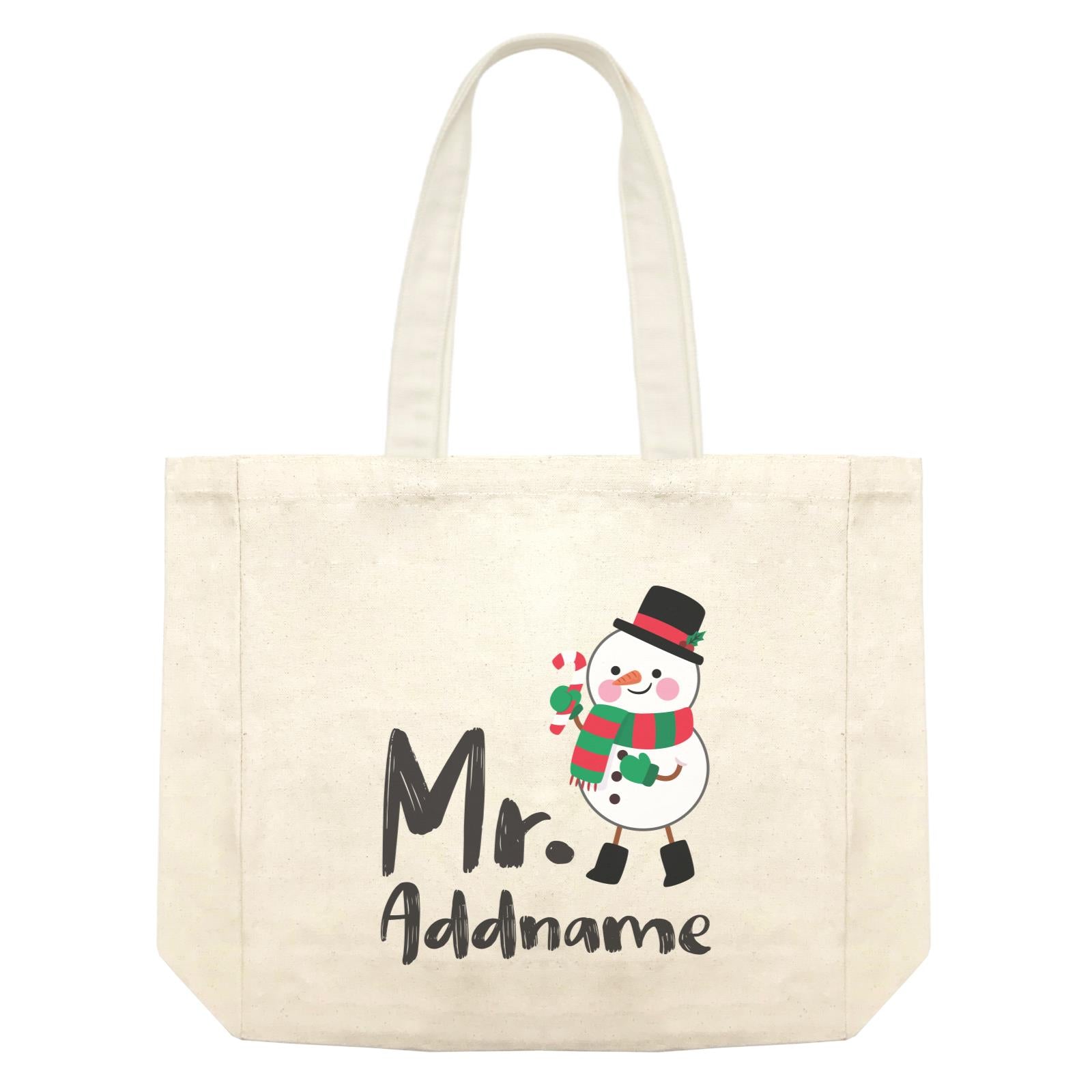 Christmas Series Mr. Snowman Shopping Bag