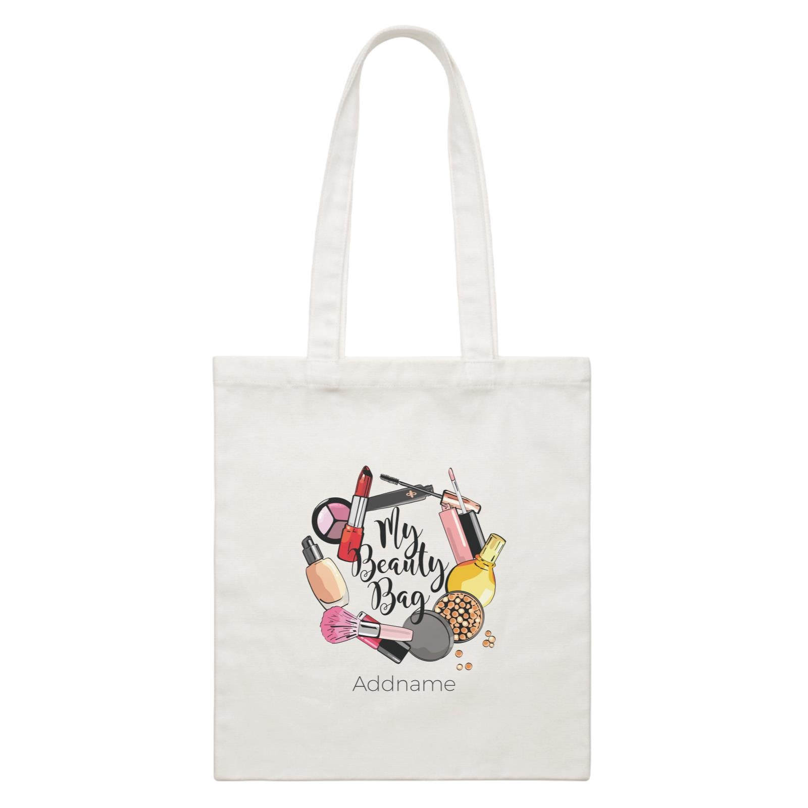 Make Up Quotes Make My Beauty Bag Addname White Canvas Bag