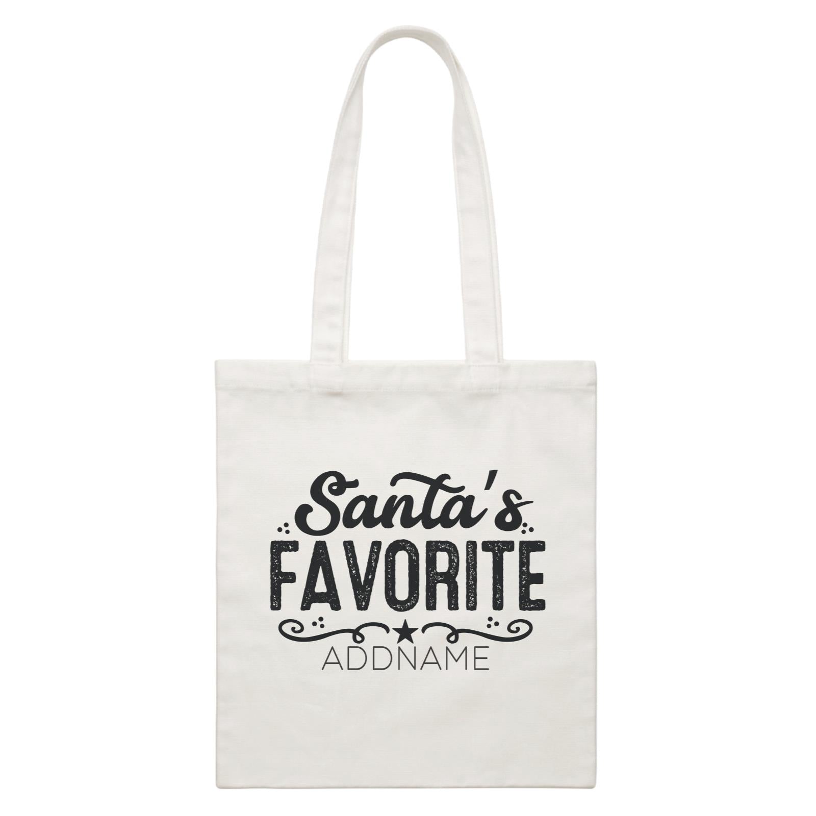 Xmas Santa's Favorite Canvas Bag