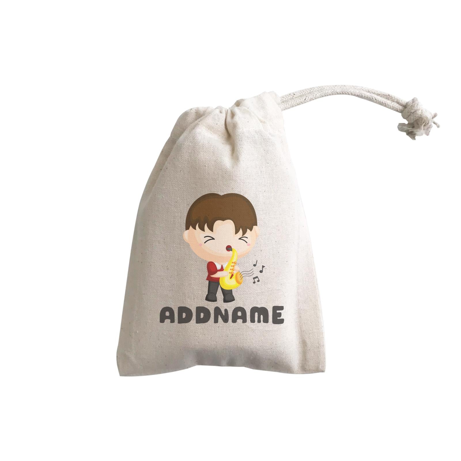Birthday Music Band Boy Playing Saxophone Addname GP Gift Pouch