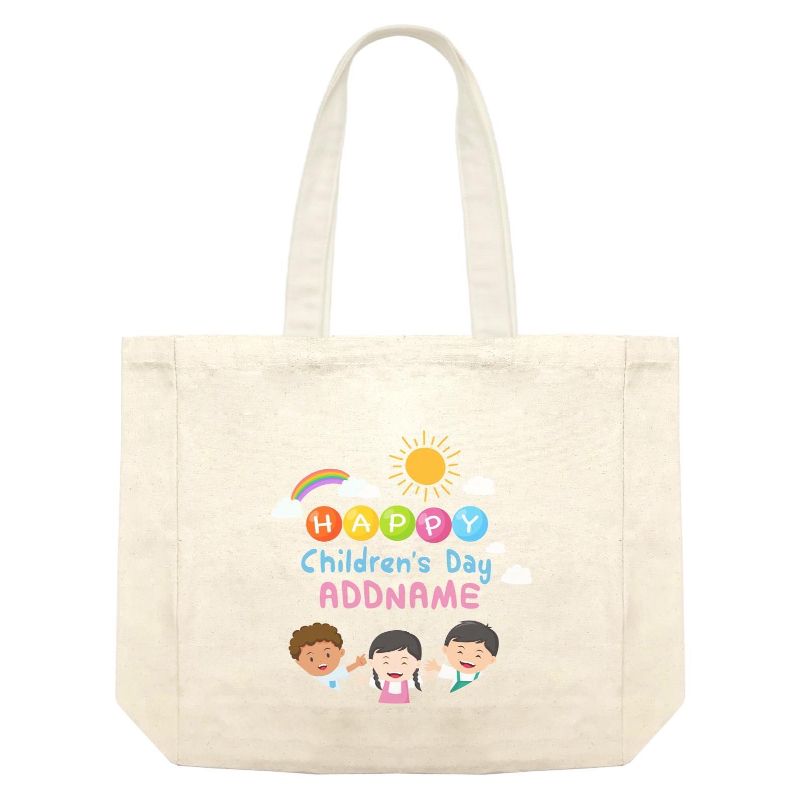 Children's Day Gift Series Happy Children's Day Three Children Addname Shopping Bag