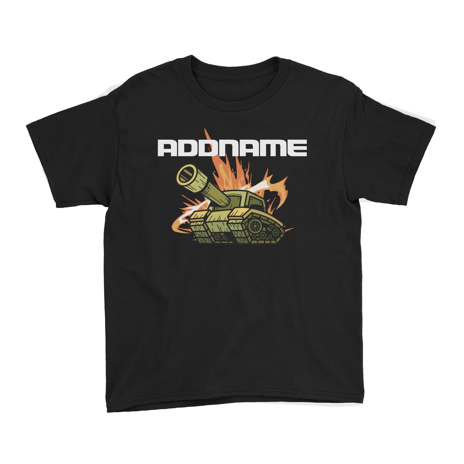 Birthday Battle Theme Tank Addname Kid's T-Shirt