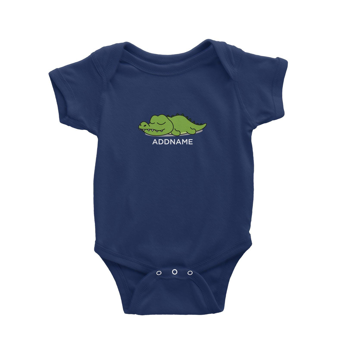 Lazy Crocodile Addname Baby Romper