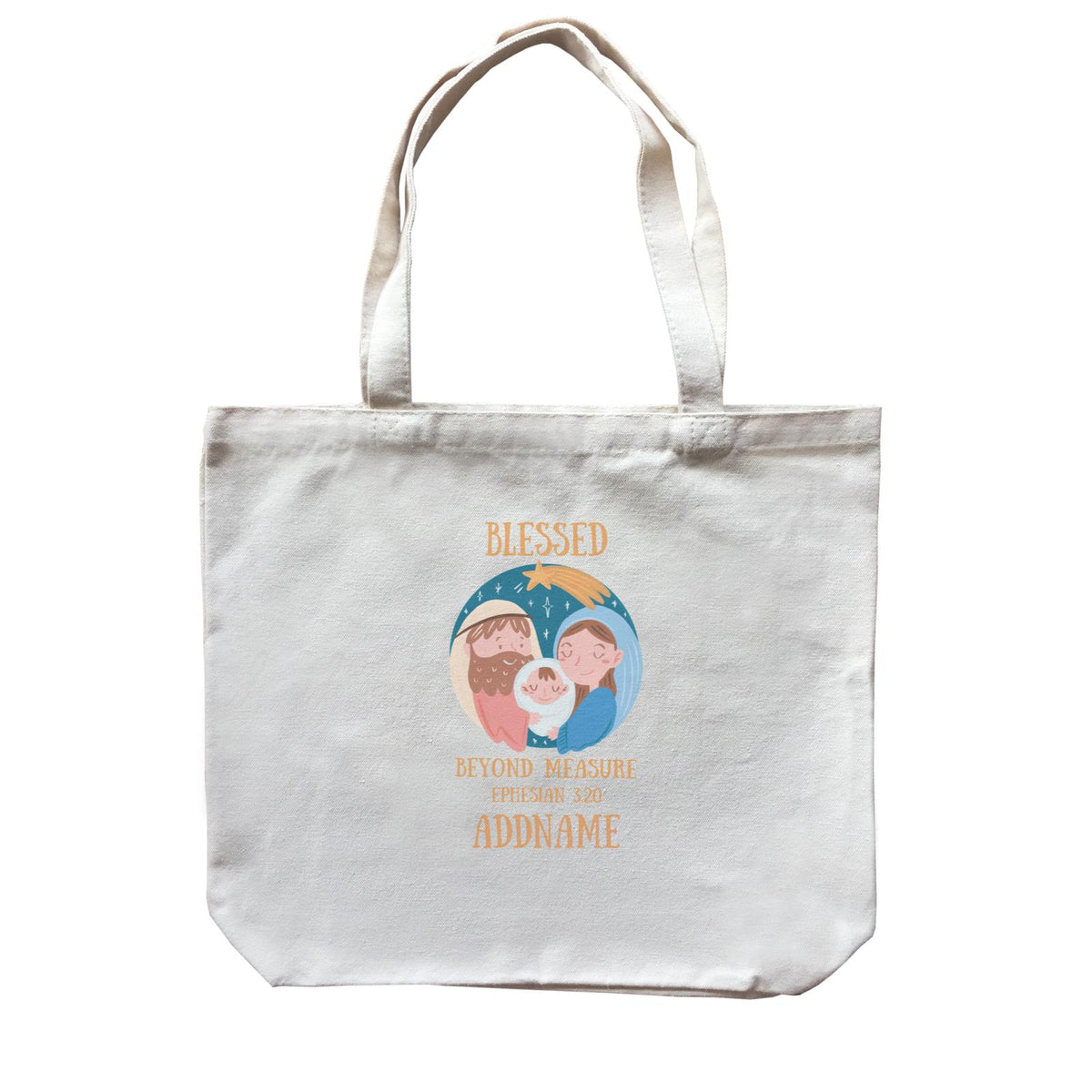 Gods GIft Blessed Beyond Measure Ephesian 3.20 Addname Canvas Bag