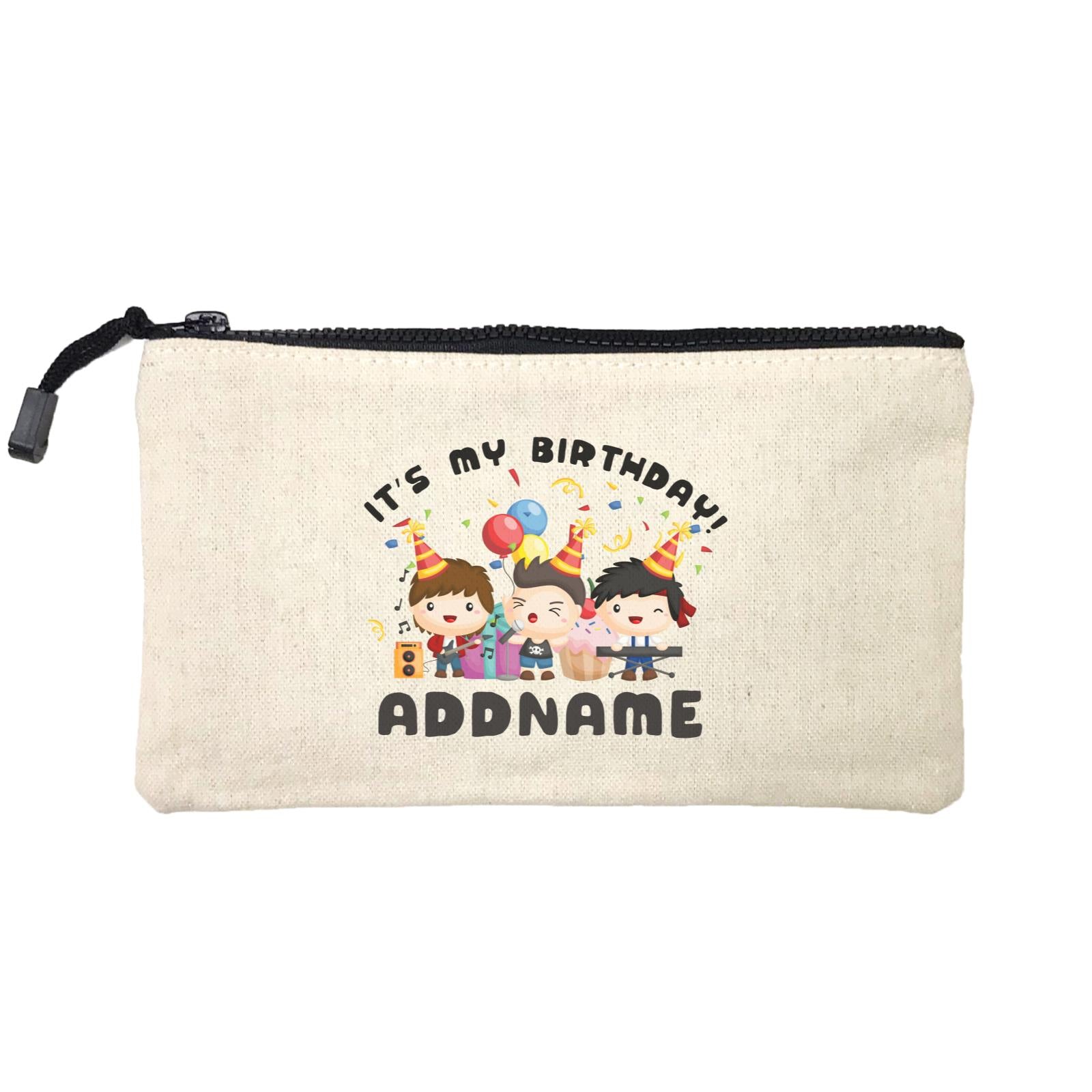 Birthday Music Band Boy Group It's My Bitrhday Addname Mini Accessories Stationery Pouch