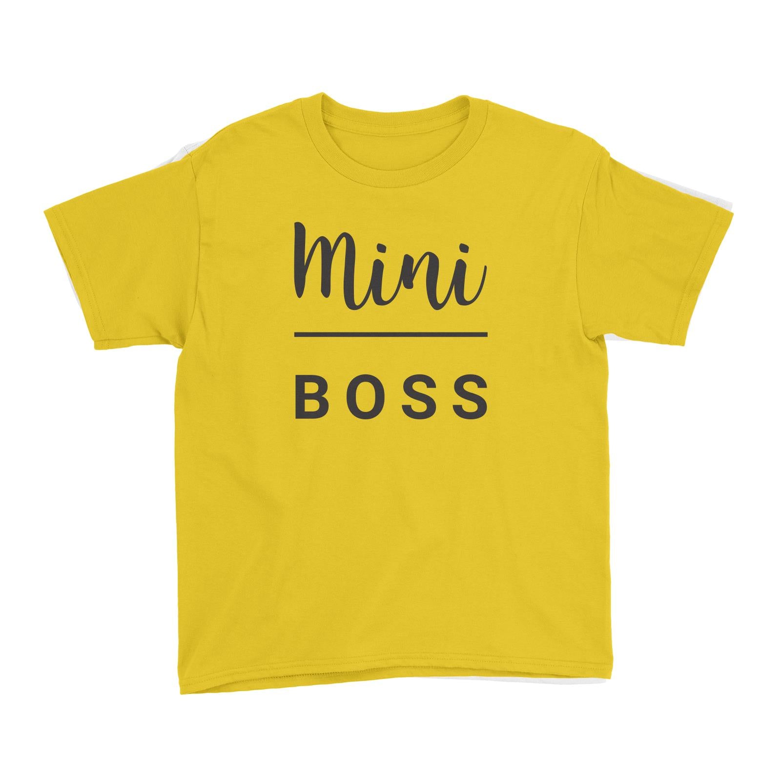 Mini Boss Kid's T-Shirt  Matching Family