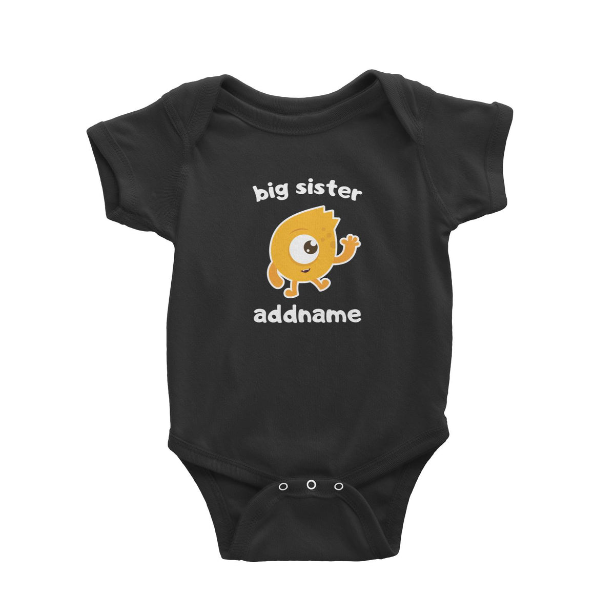 Cute Monster Big Sister Baby Romper