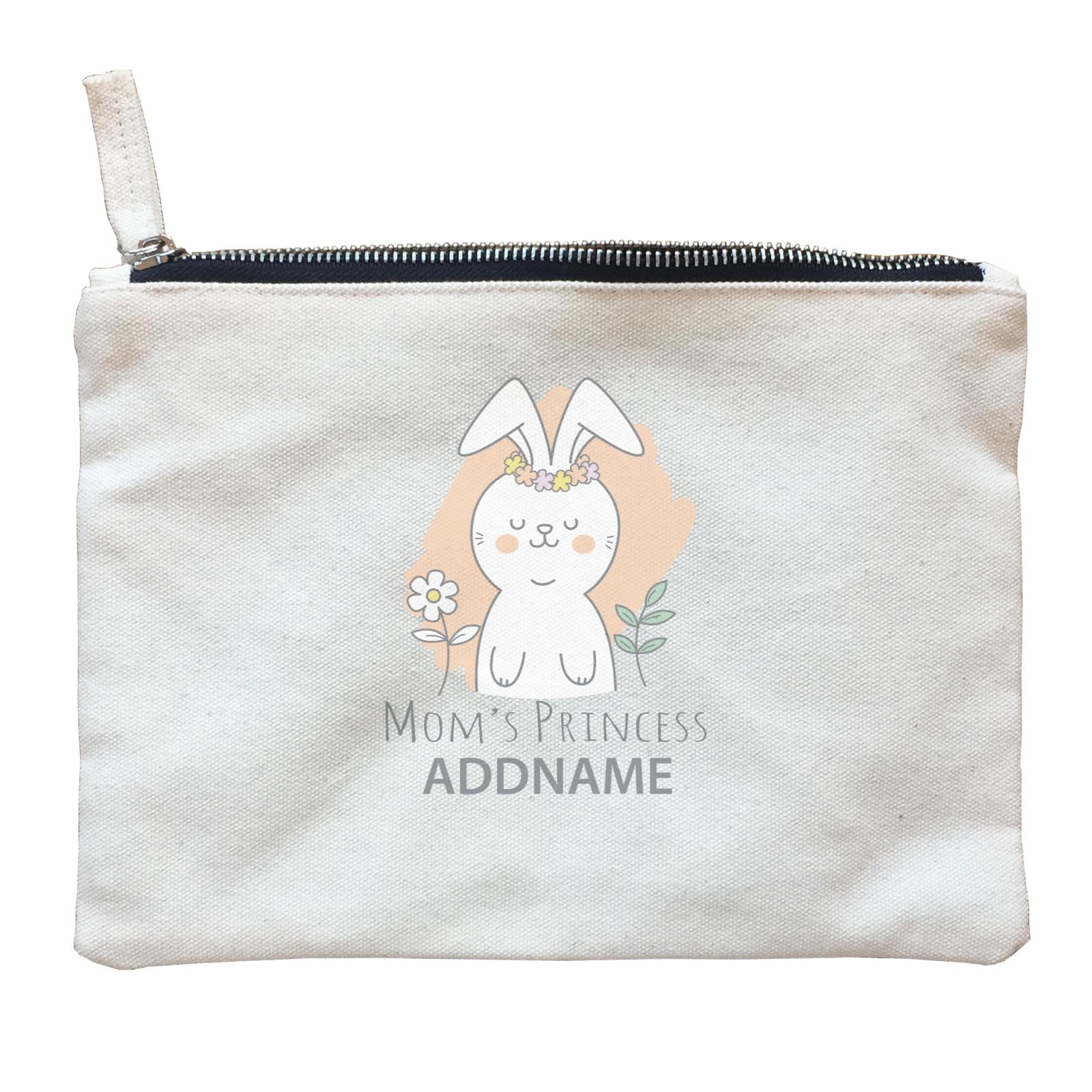 Cool Cute Animals Rabbit Mom's Princess Addname Zipper Pouch