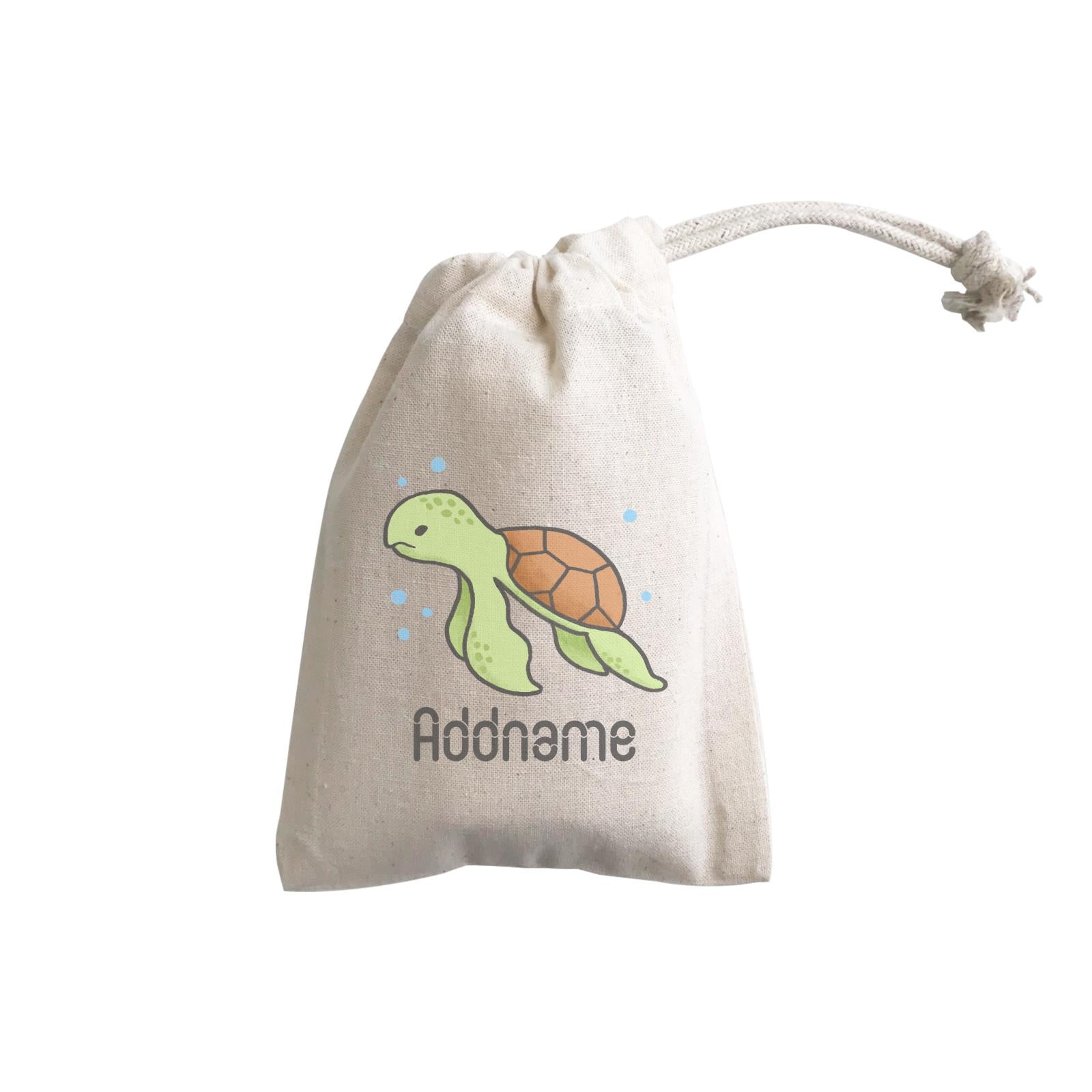 Cute Hand Drawn Style Turtle Addname GP Gift Pouch