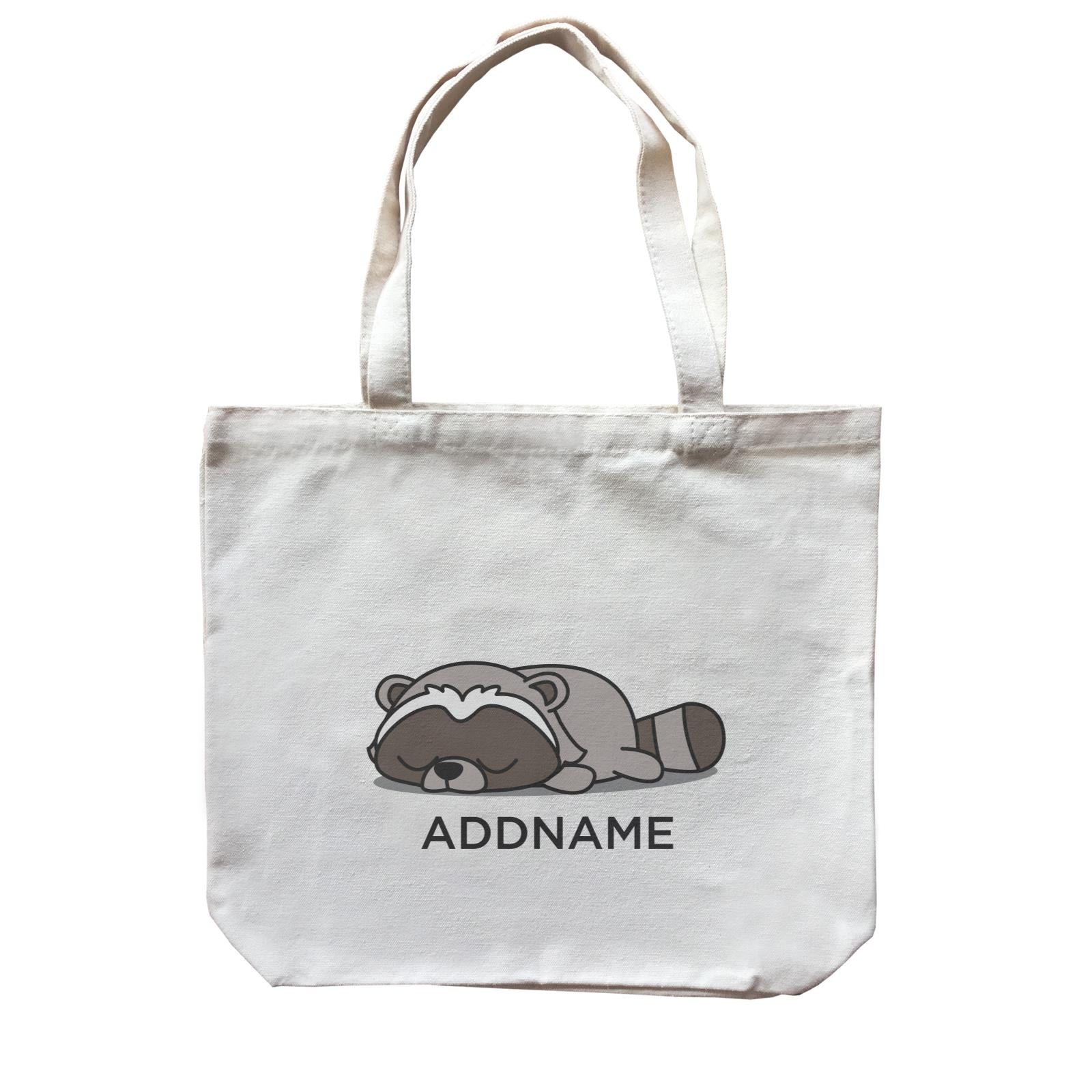 Lazy Raccoon Addname Canvas Bag