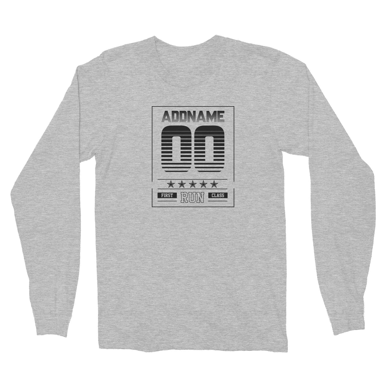 First Run Class Personalizable with Name and Number Long Sleeve Unisex T-Shirt