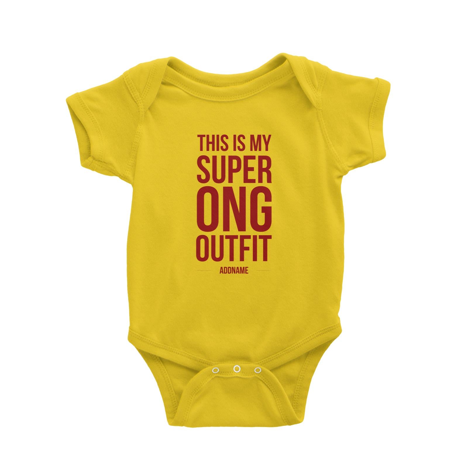 Chinese New Year This is My Super Ong Outfit Baby Romper  Personalizable Designs Lucky