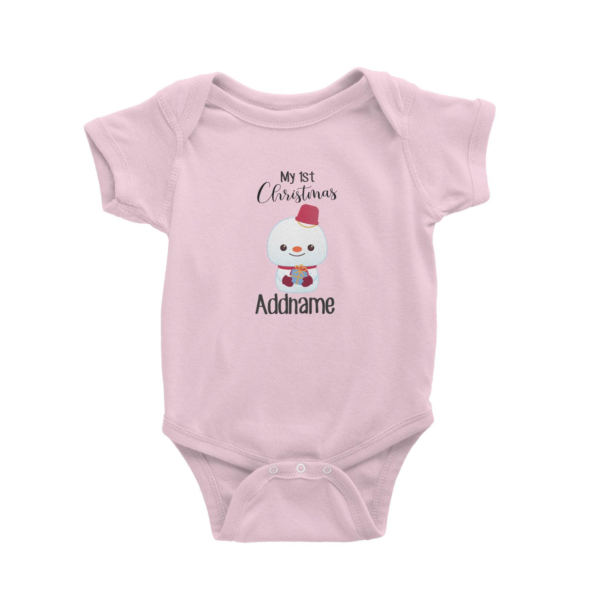 Christmas Cute Animal Series My 1st Christmas Snowman Baby Romper