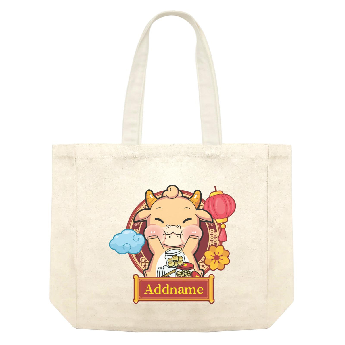 [CNY 2021] Golden Cow with New Year Treats Shopping Bag