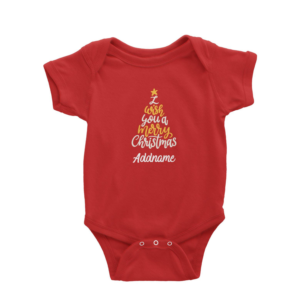 Christmas Series I Wish You A Merry Christmas Tree Baby Romper