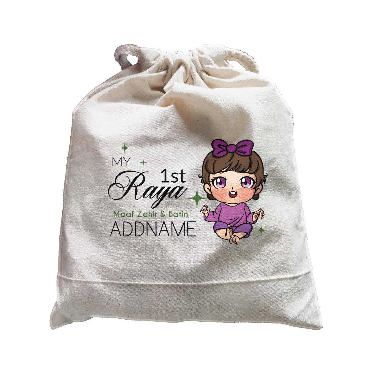 Raya Chibi Baby Baby Girl My 1st Raya Maaf Zahir &amp; Batin Addname Accessories Satchel