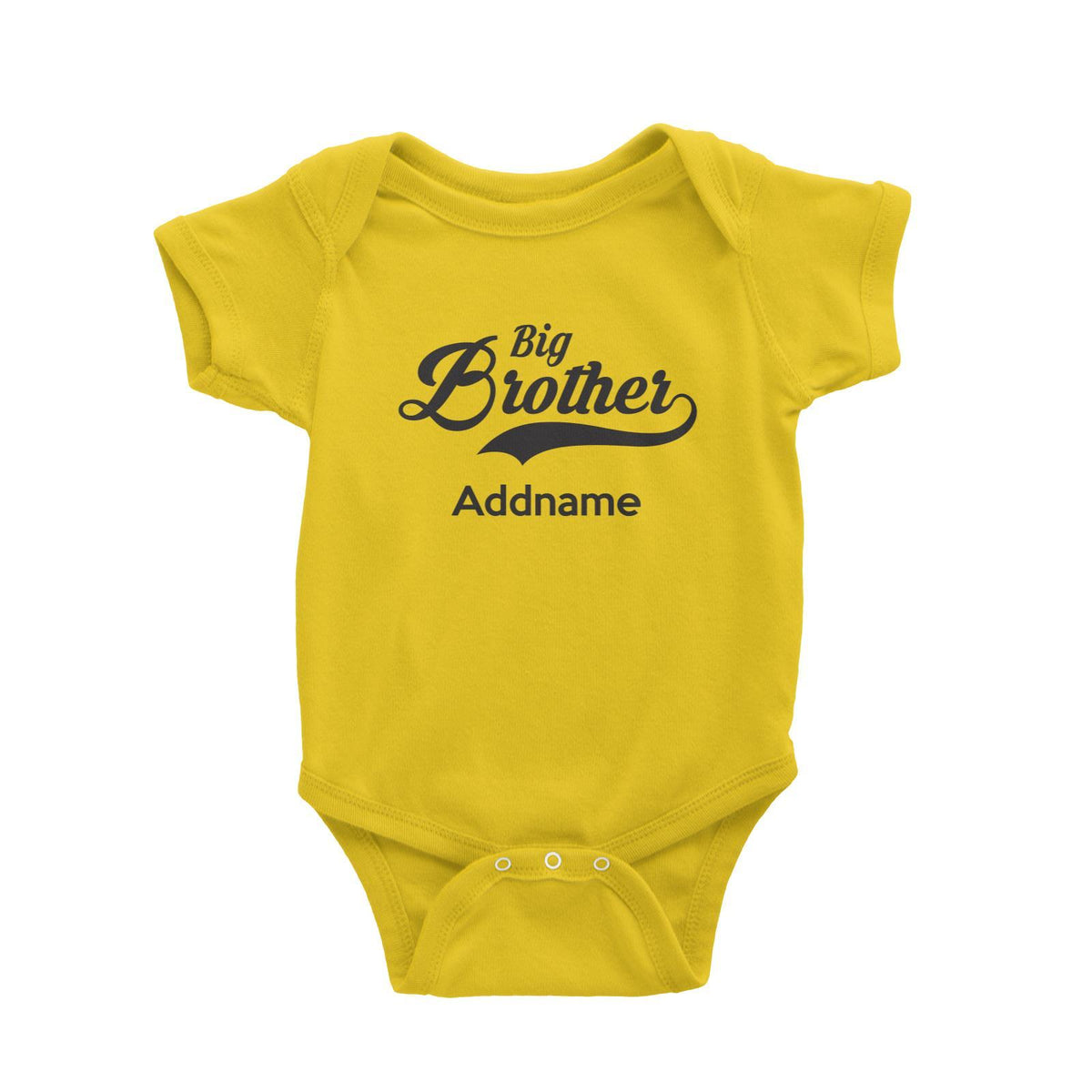 Retro Big Brother Addname Baby Romper  Matching Family Personalizable Designs