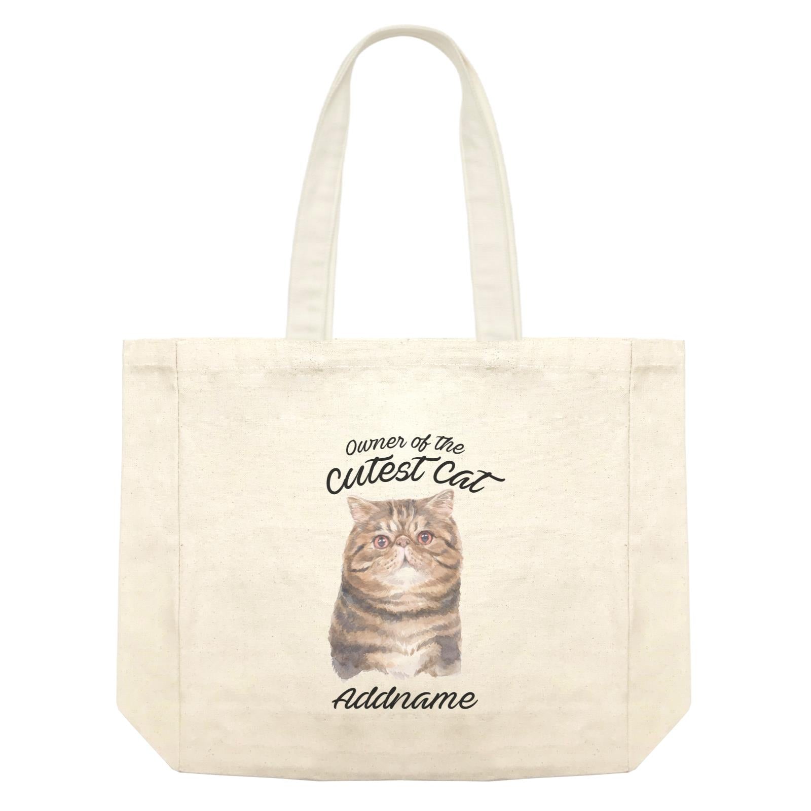 Watercolor Owner Of The Cutest Cat Exotic Shorthair Brown Addname Shopping Bag