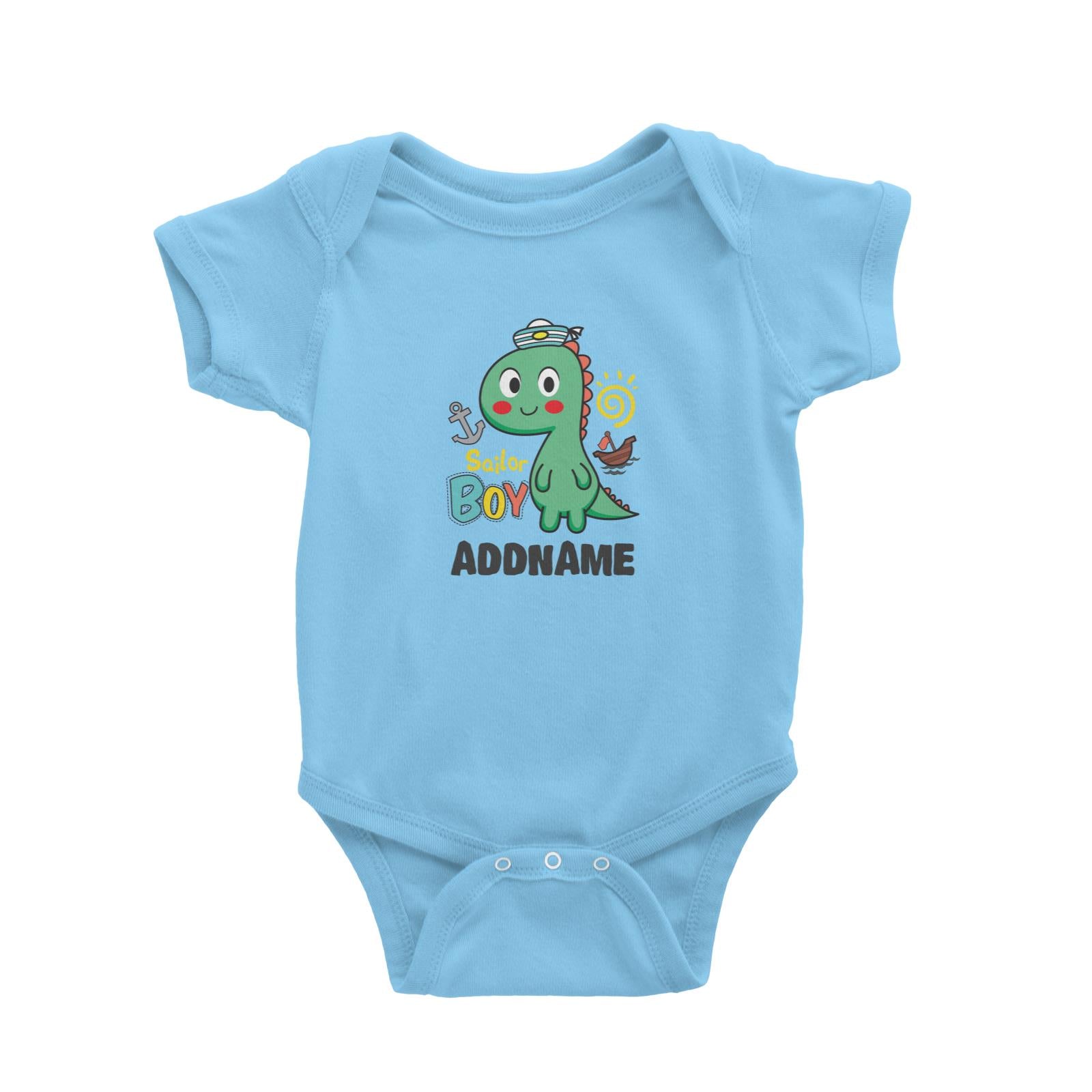 Super Cute Dinosaur Sailor Boy Baby Romper