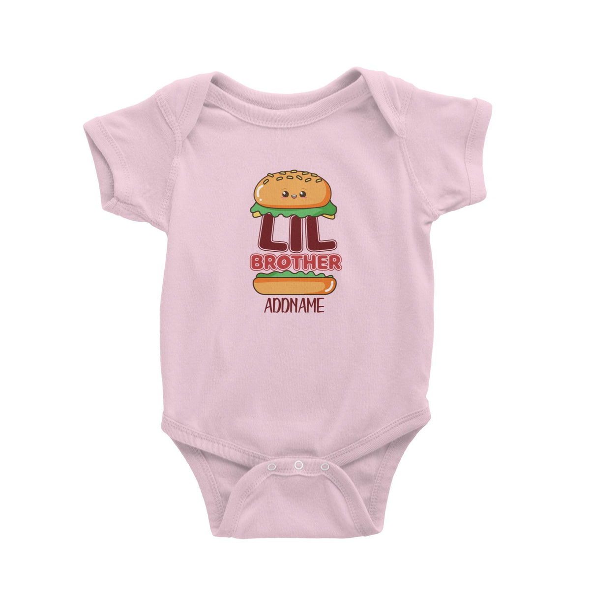 Cute Burger Little Brother Baby Romper