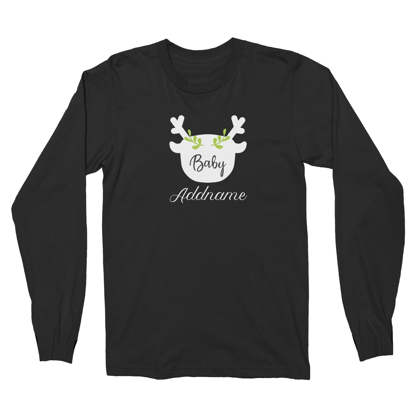 Christmas Series Baby Silhouette Reindeer Long Sleeve Unisex T-Shirt