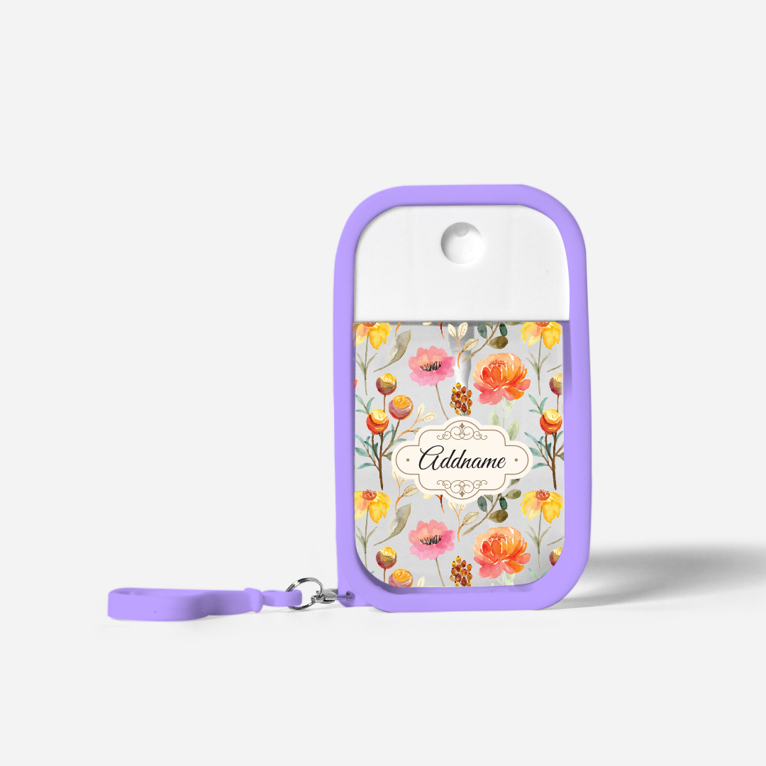 Laura Series Refillable Hand Sanitizer with Personalisation - Carnelian Purple