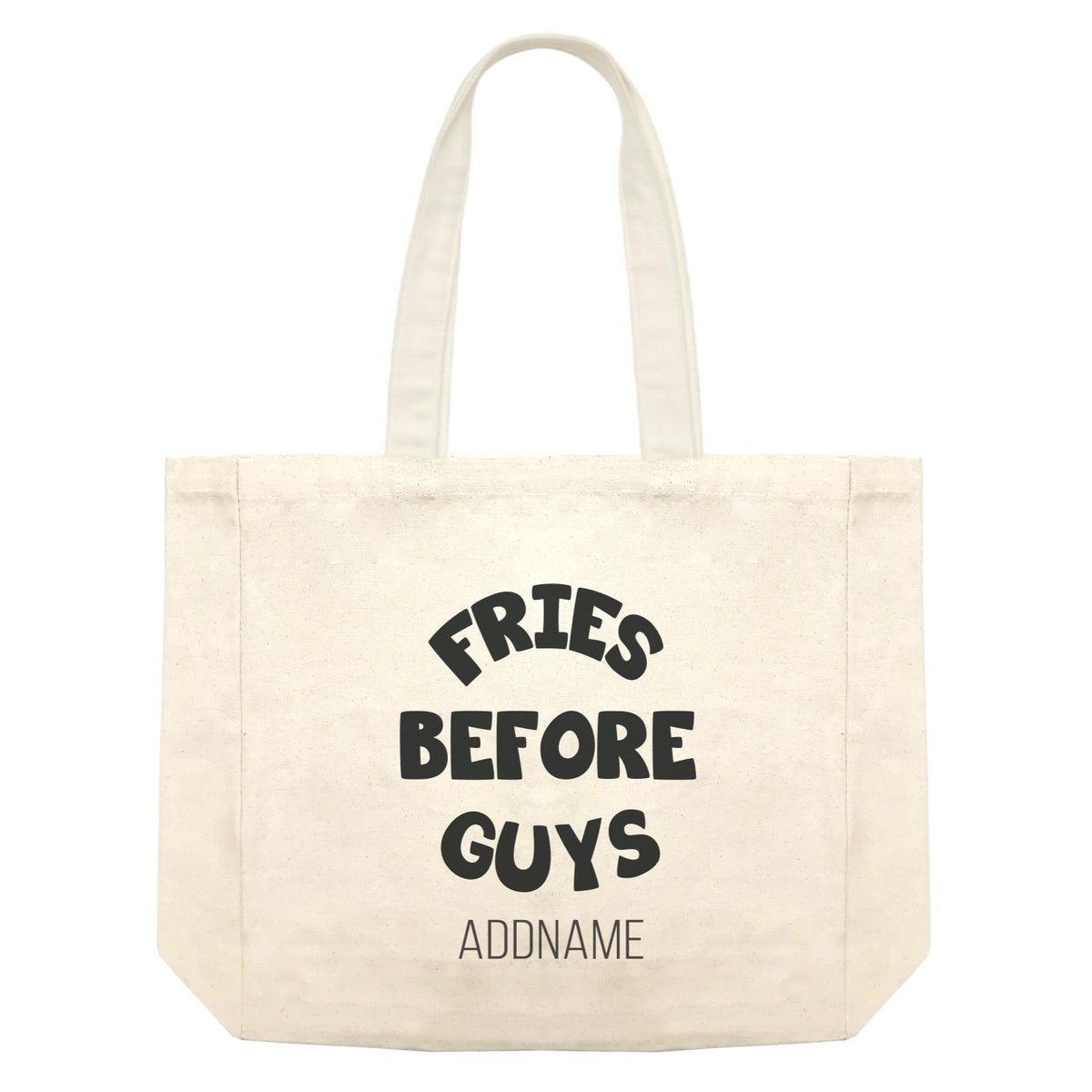Girl Boss Quotes Fries Before Guys Addname Shopping Bag