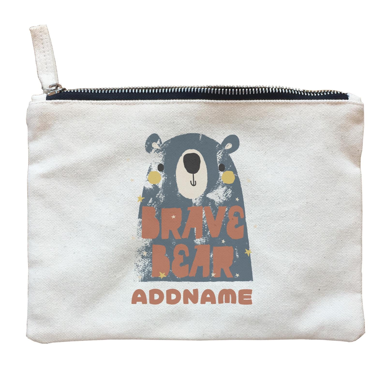 Brave Bear Addname Zipper Pouch