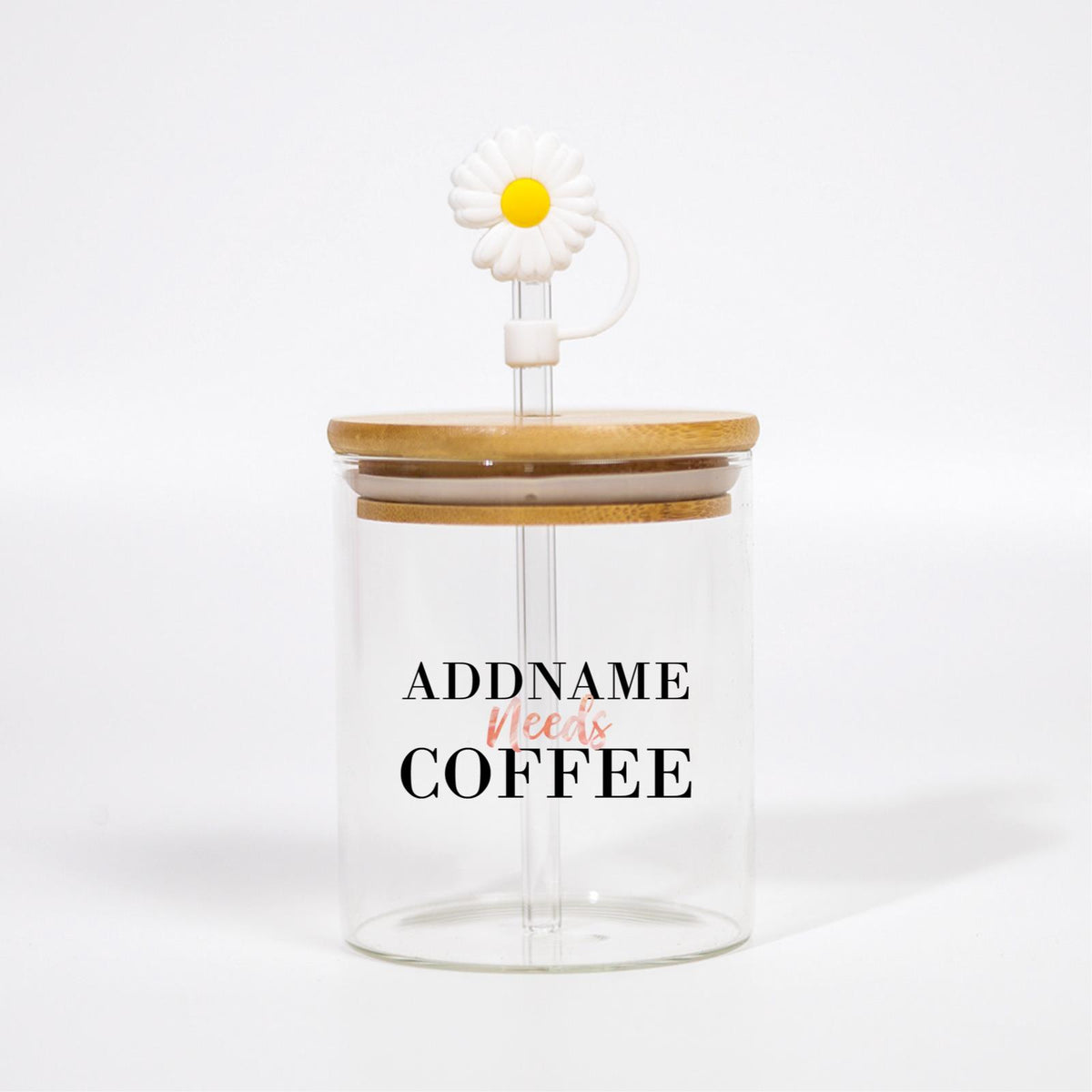 Marble Addname Need Coffee Canicup - Rose With Black Text