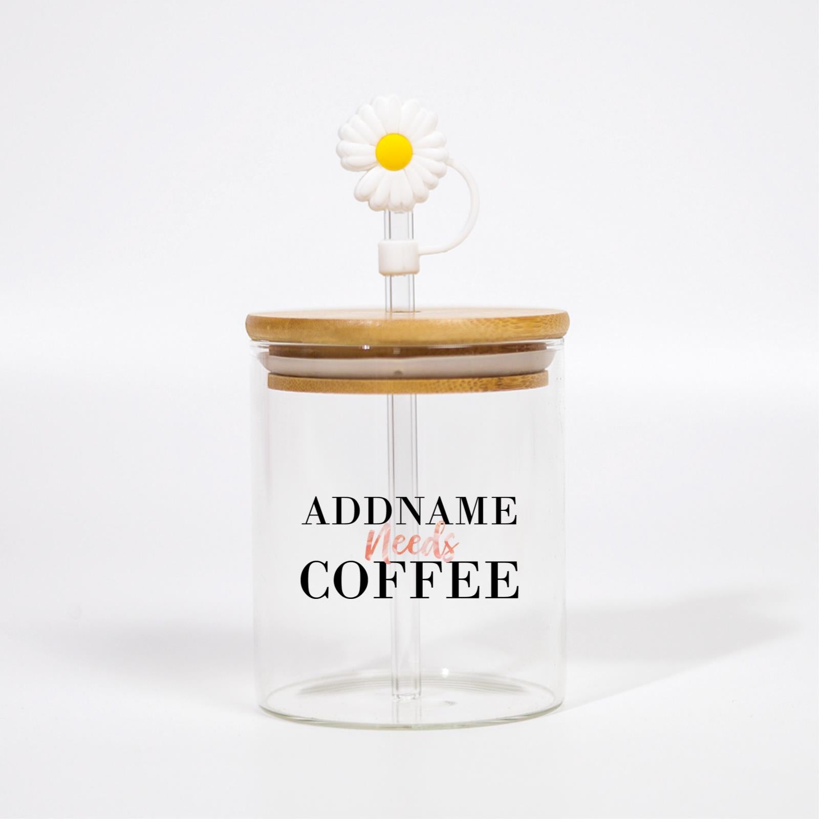 Marble Addname Need Coffee Canicup - Rose With Black Text