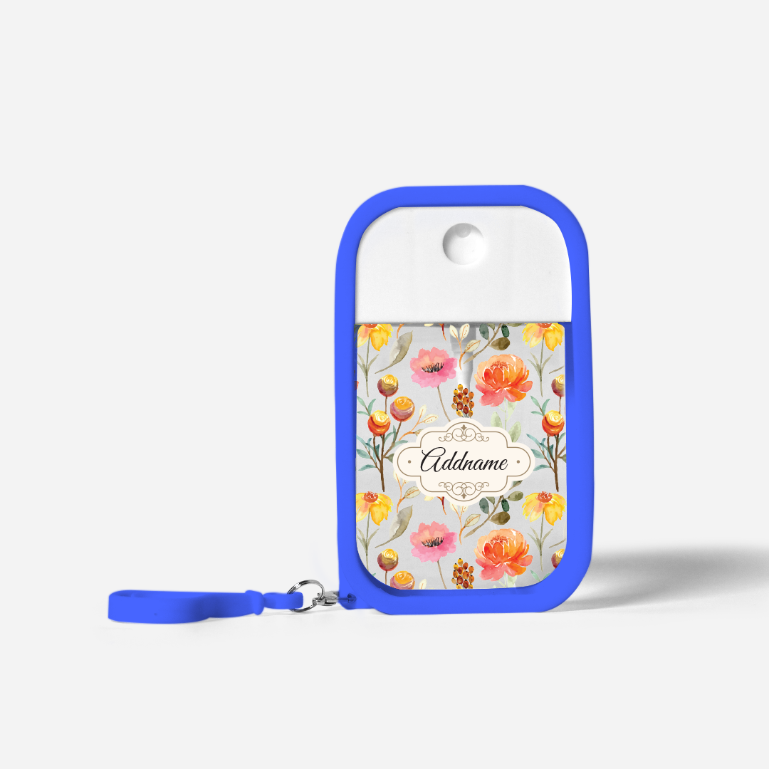 Laura Series Refillable Hand Sanitizer with Personalisation - Carnelian Royal Blue