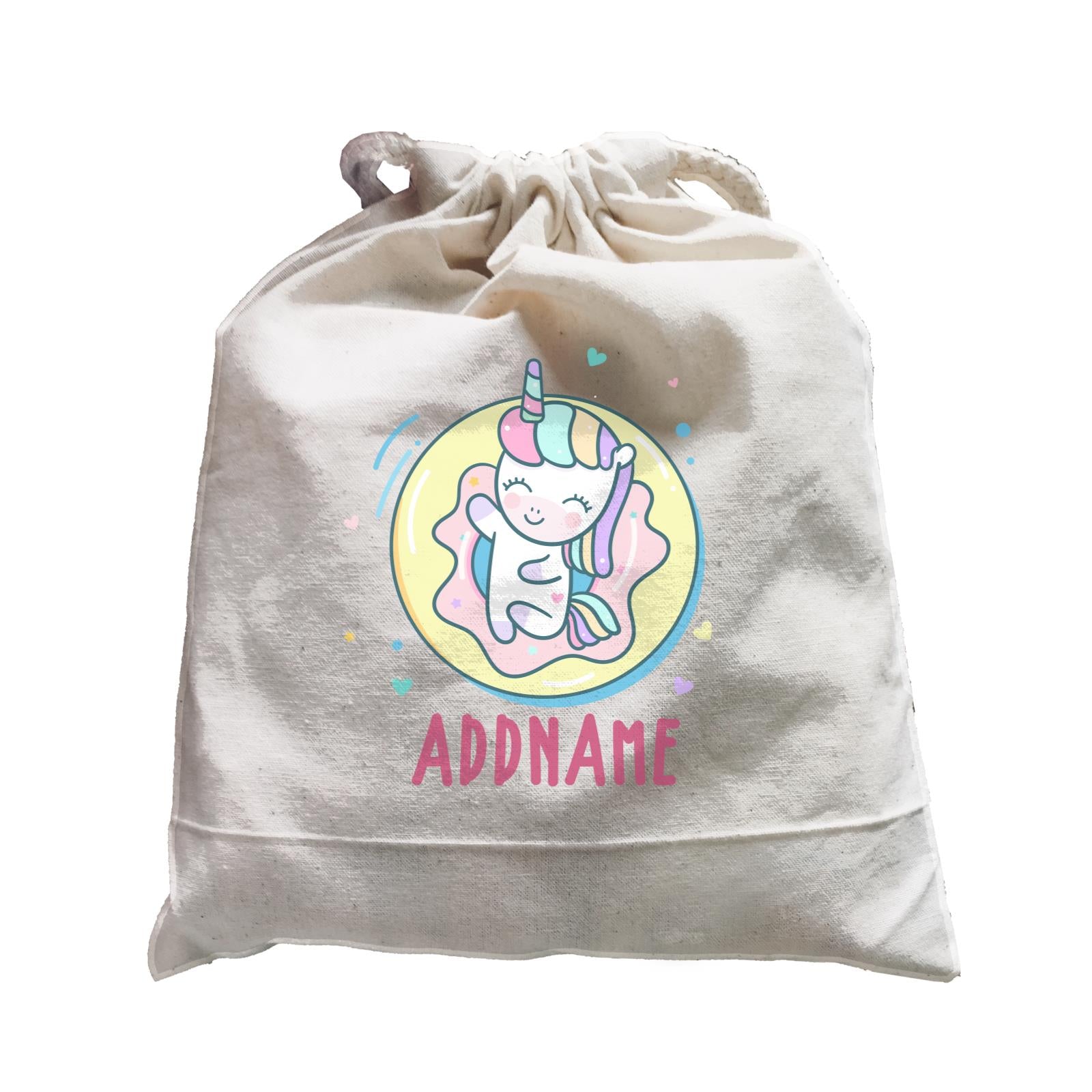 Unicorn And Princess Series Unicorn Chilling Donut Addname Satchel