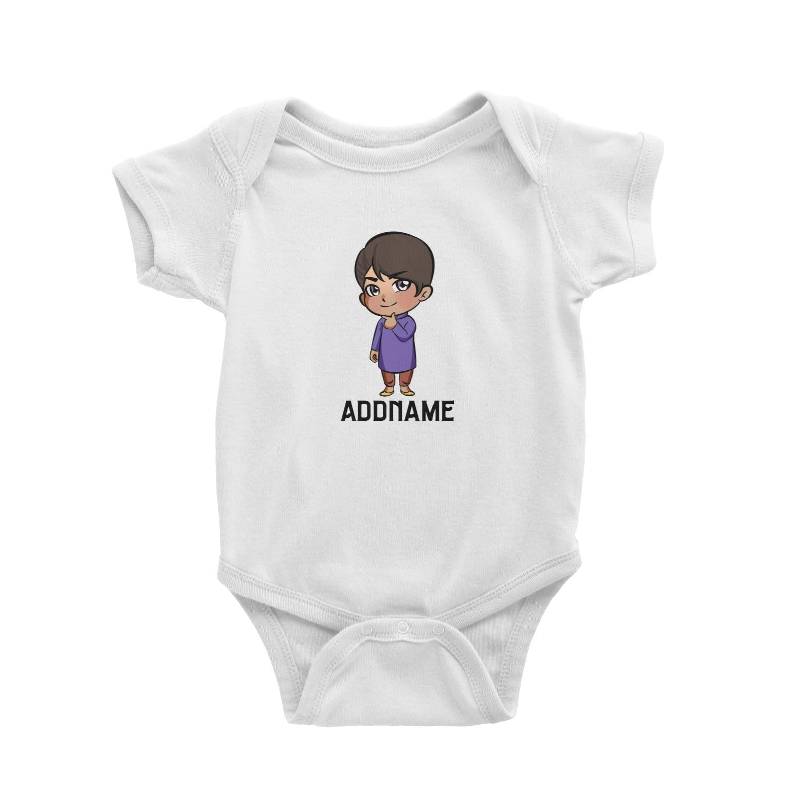 Deepavali Series Chibi Little Boy Addname Baby Romper