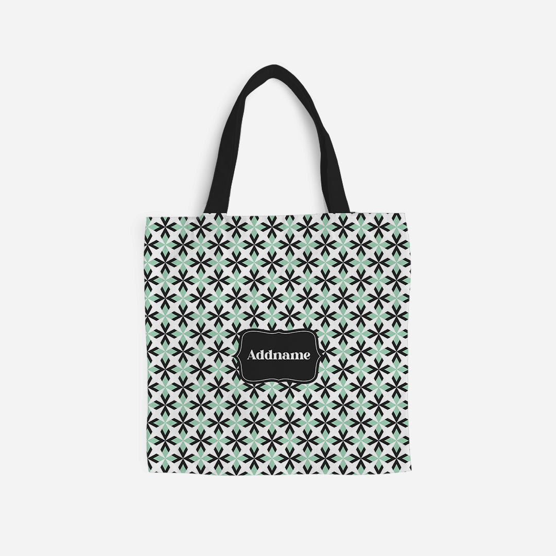 Ixora Series Full Print Canvas Bag - Black