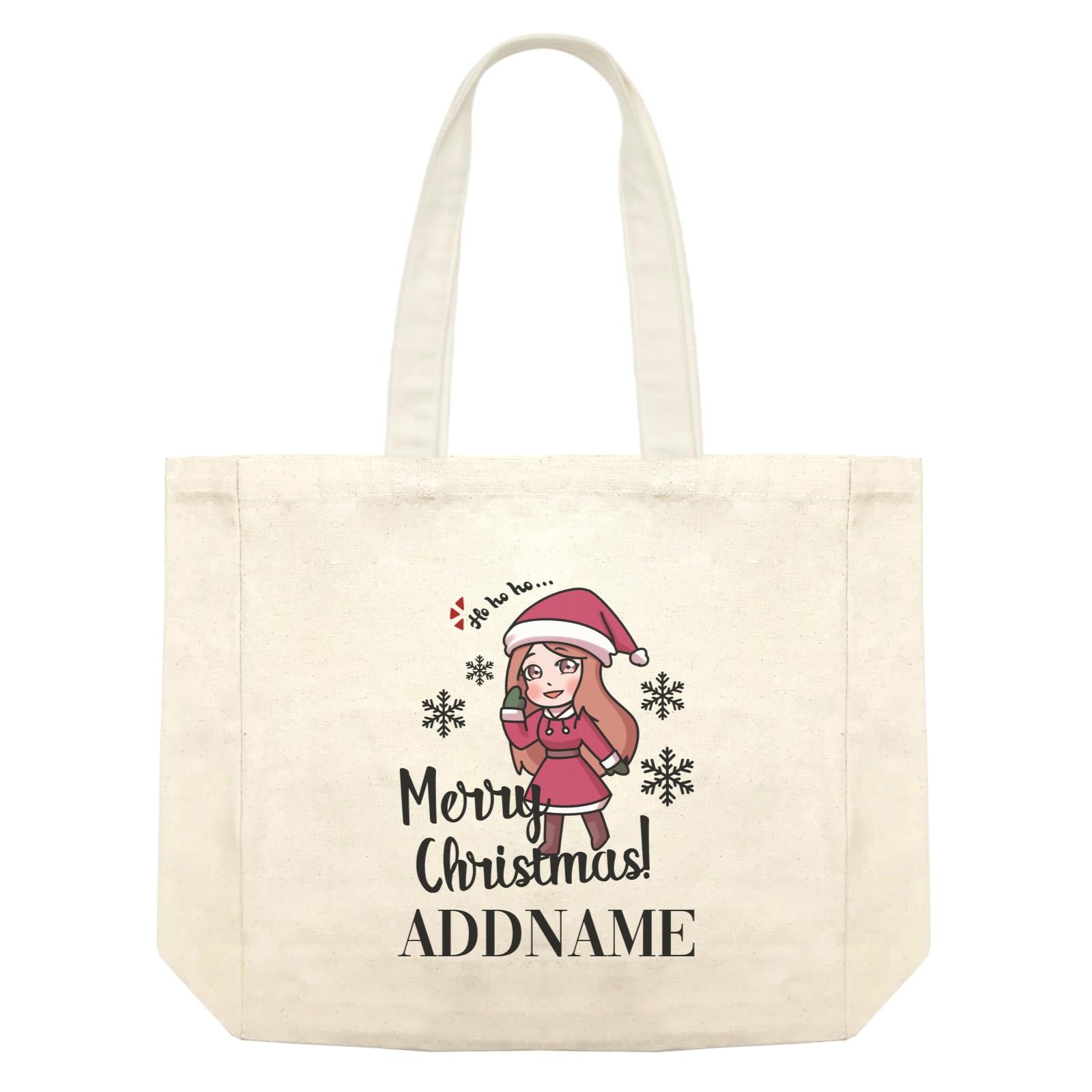 Xmas Christmas Chibi Family Santa Momma Wishes Merry Christmas Shopping Bag