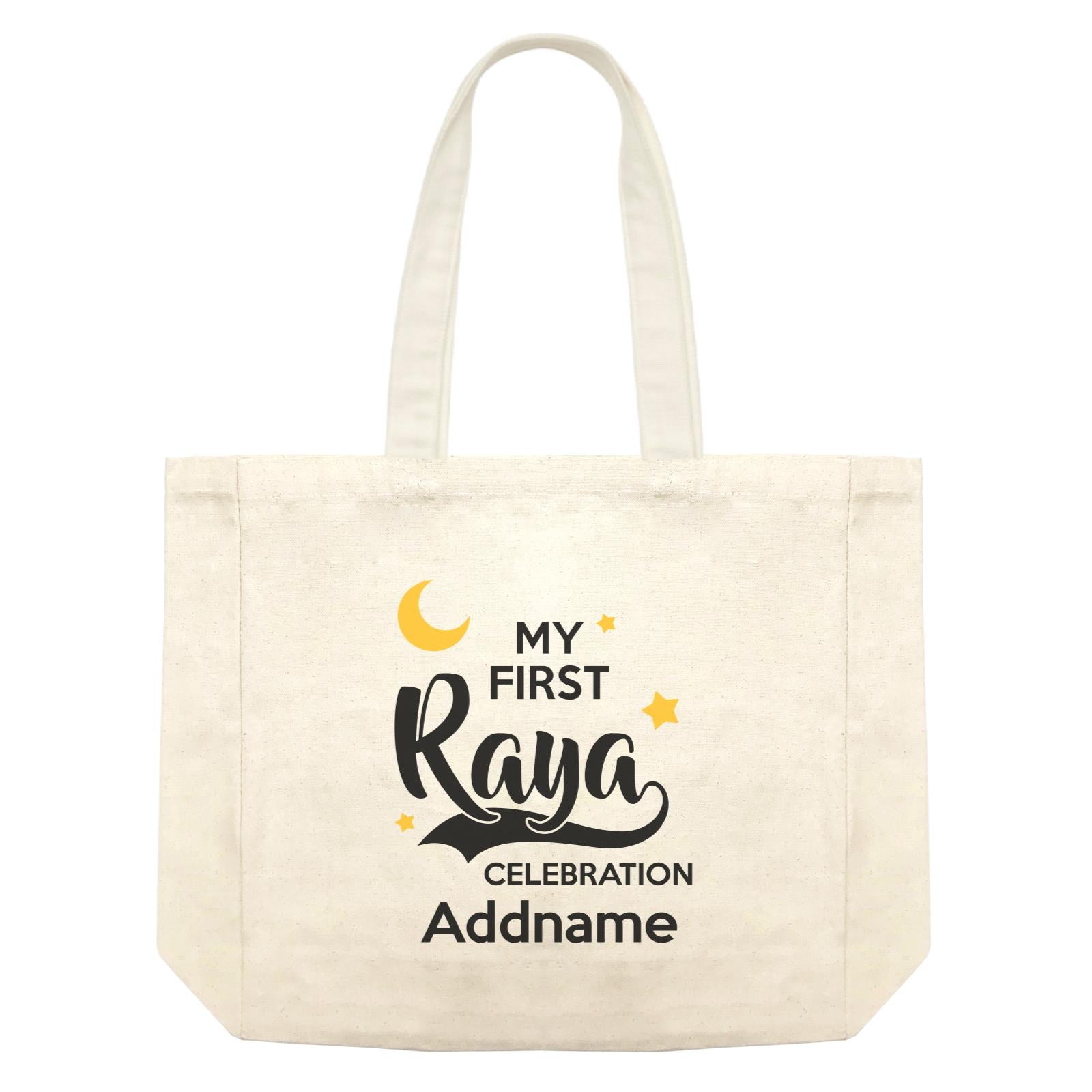 Raya Typography My First Raya Celebration Addname Accessories Shopping Bag