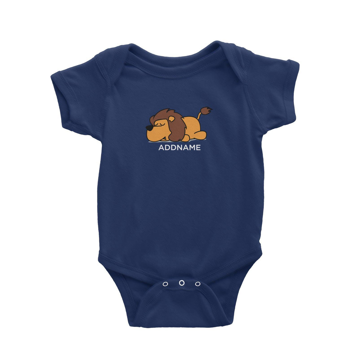 Lazy Lion Addname Baby Romper