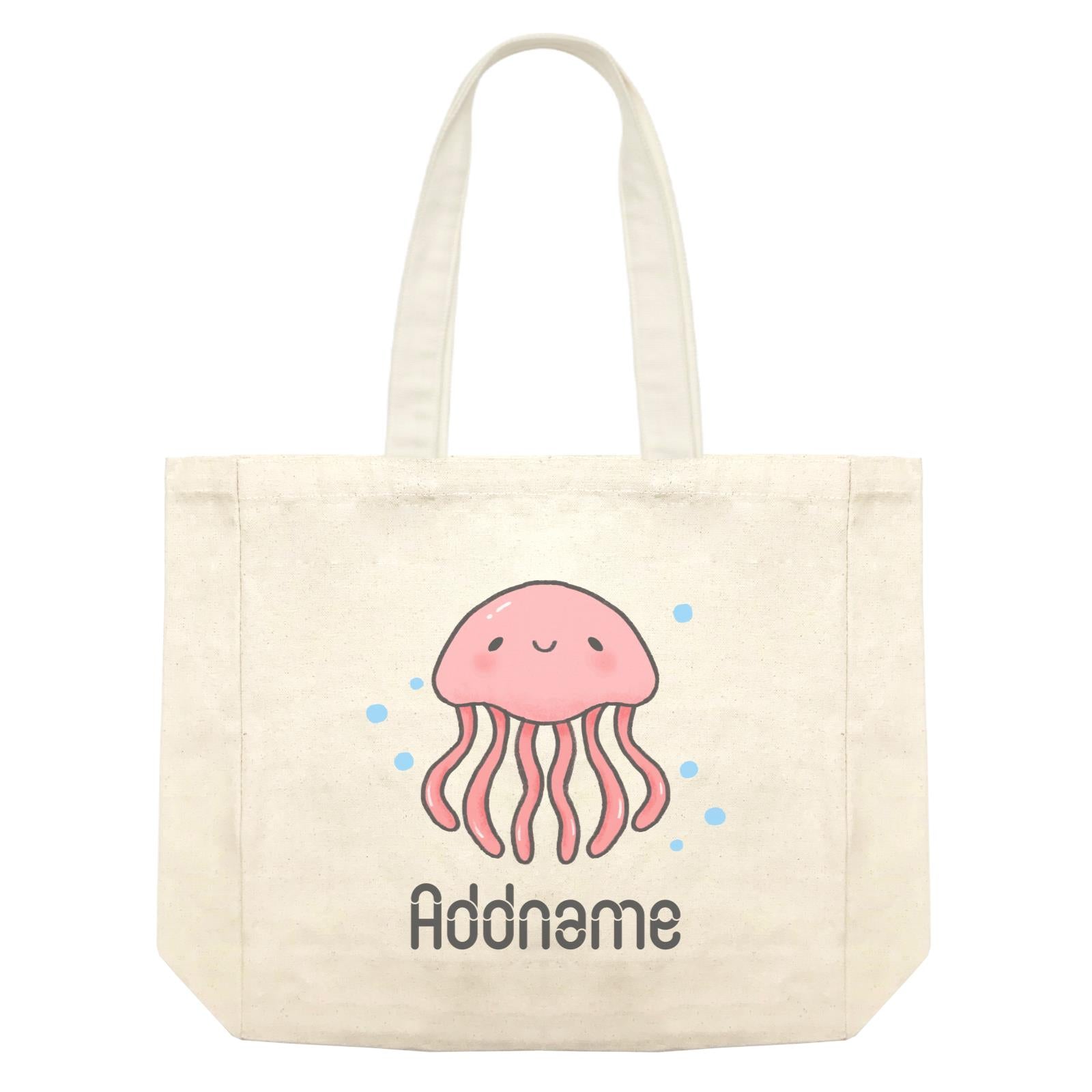 Cute Hand Drawn Style Jellyfish Addname Shopping Bag